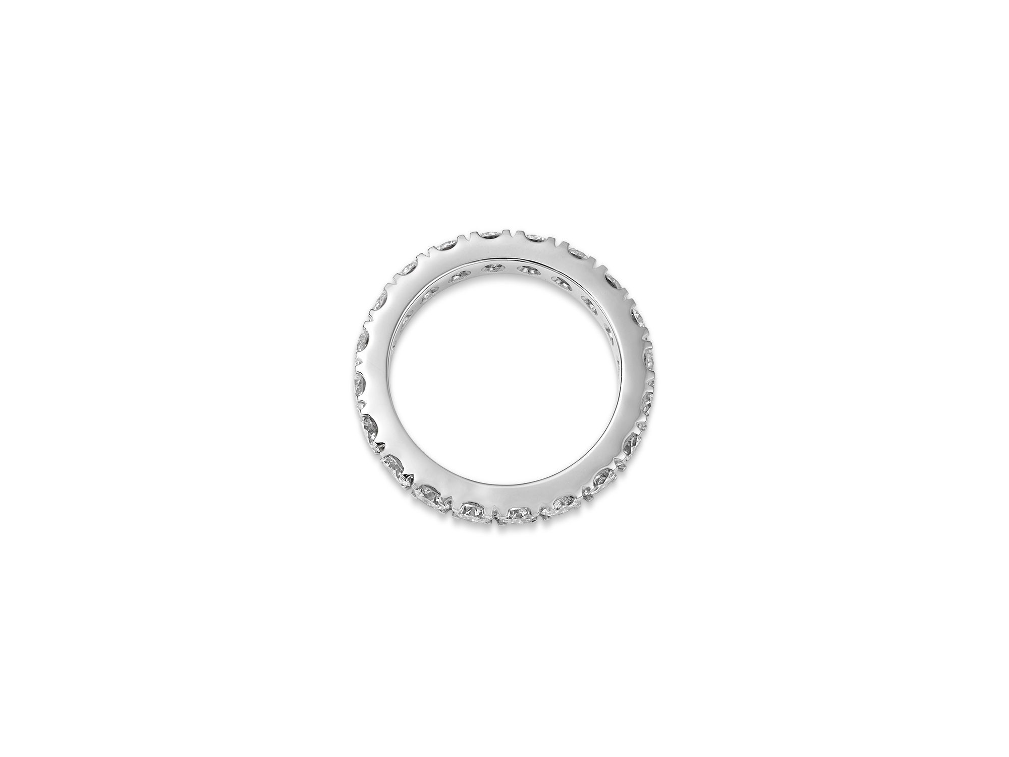 Fine Collection Certified Diamond Eternity Band in 14K White Gold, 3.0 tcw — Image 3