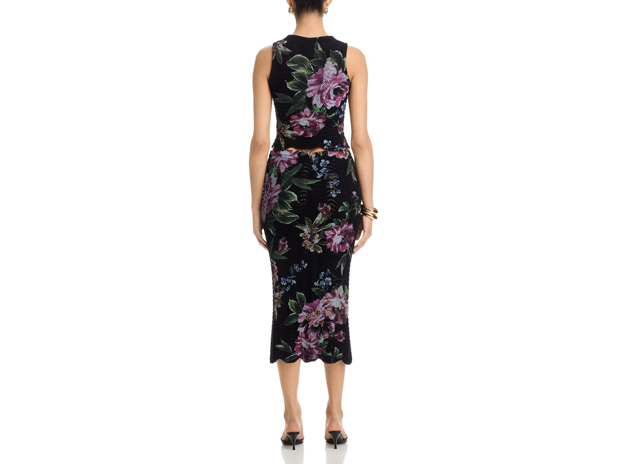 Floral Sweater Knit Midi Skirt - Exclusive — Image 4