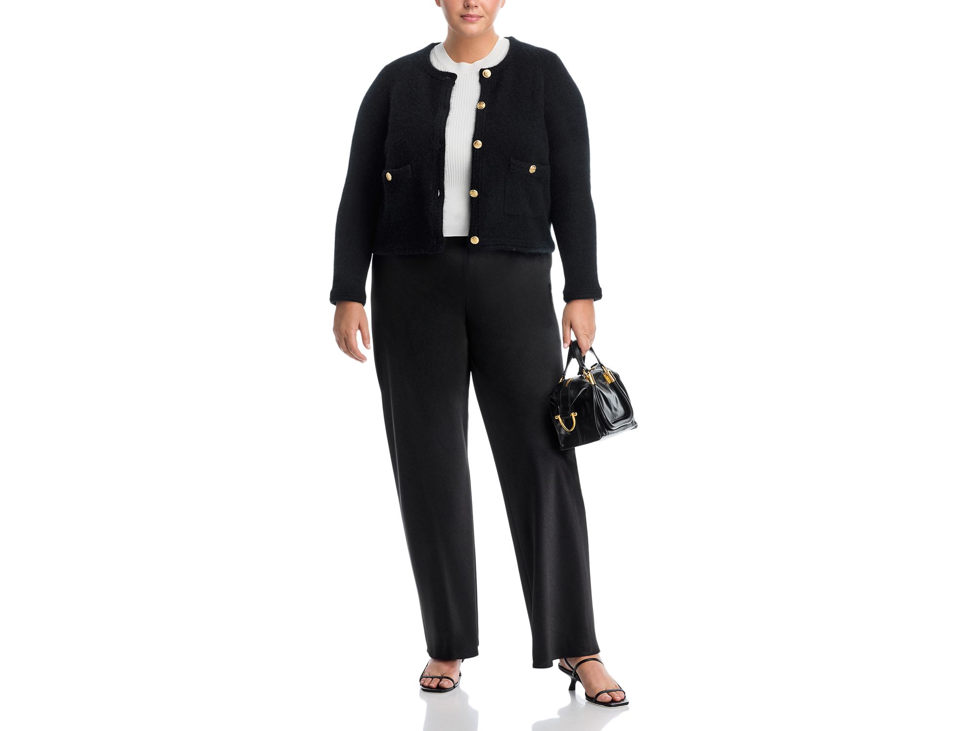 100% Cashmere Chevron Trim Cardigan - Exclusive — Image 7
