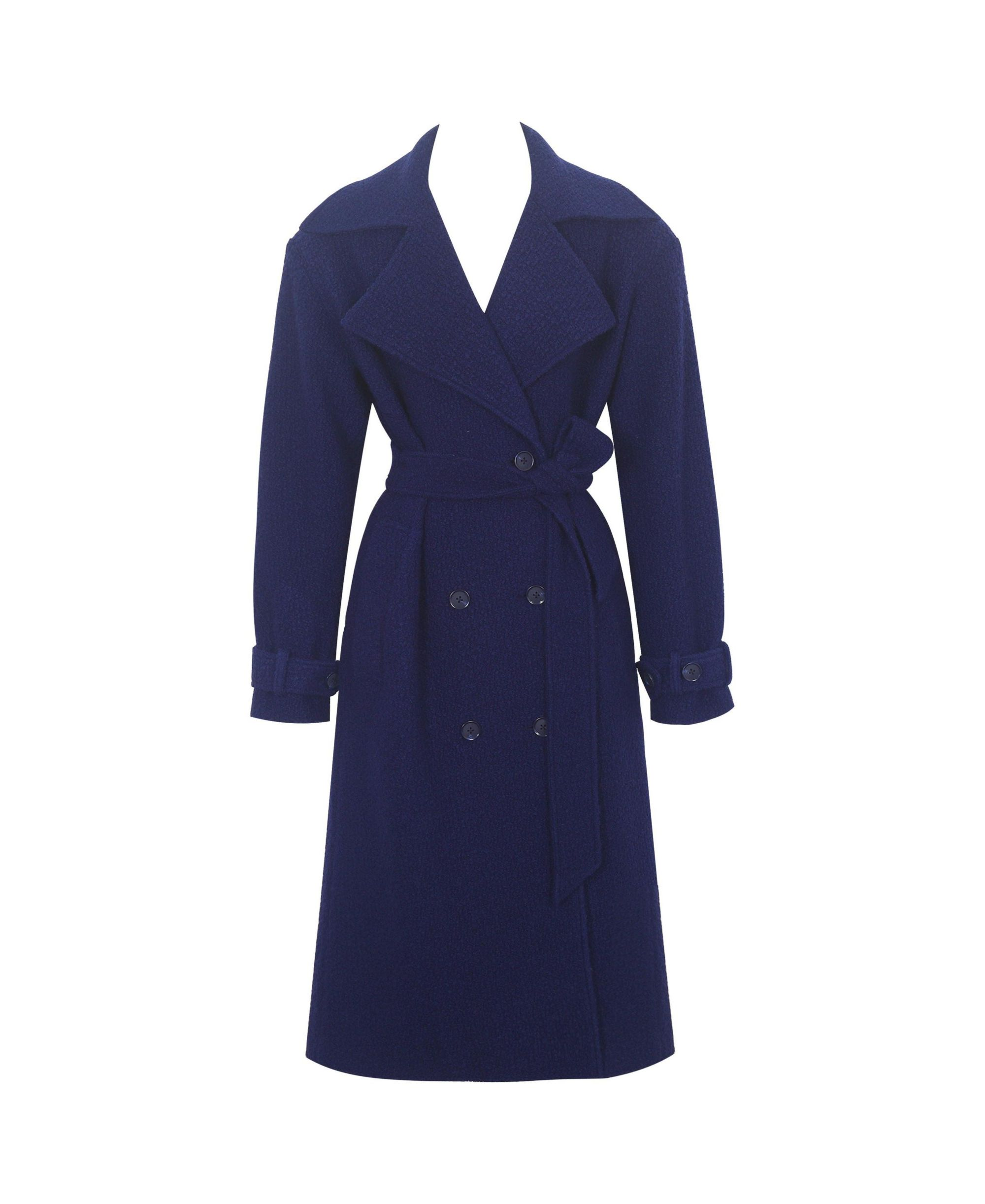 Jaelyn Wool Blend Double-Breasted Belted Coat — Image 6