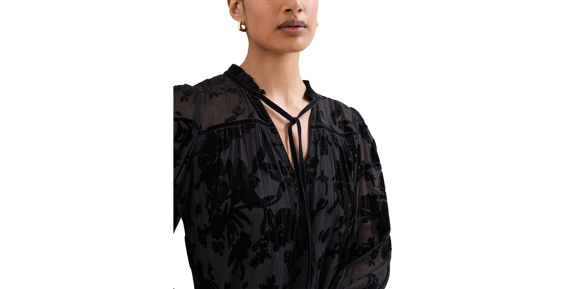 Mila Velvet Burnout Dress — Image 5