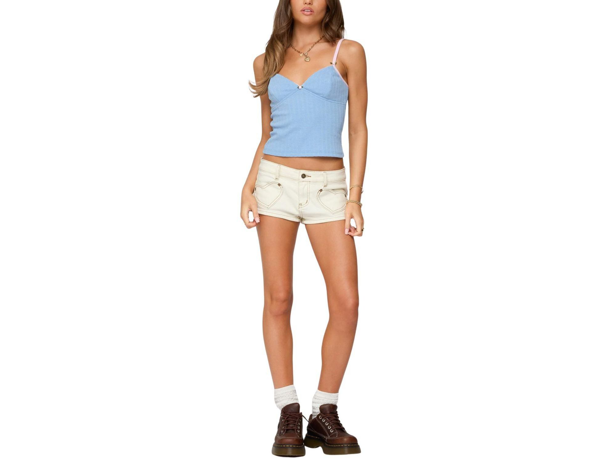 Cosette Pointelle Cupped Tank Top — Image 3