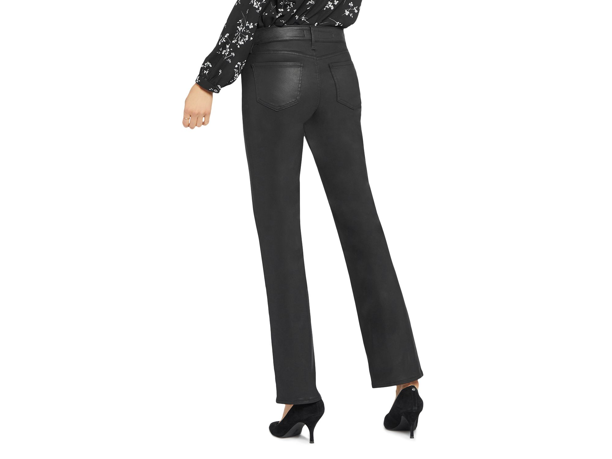 Marilyn Coated High Rise Straight Jeans — Image 5