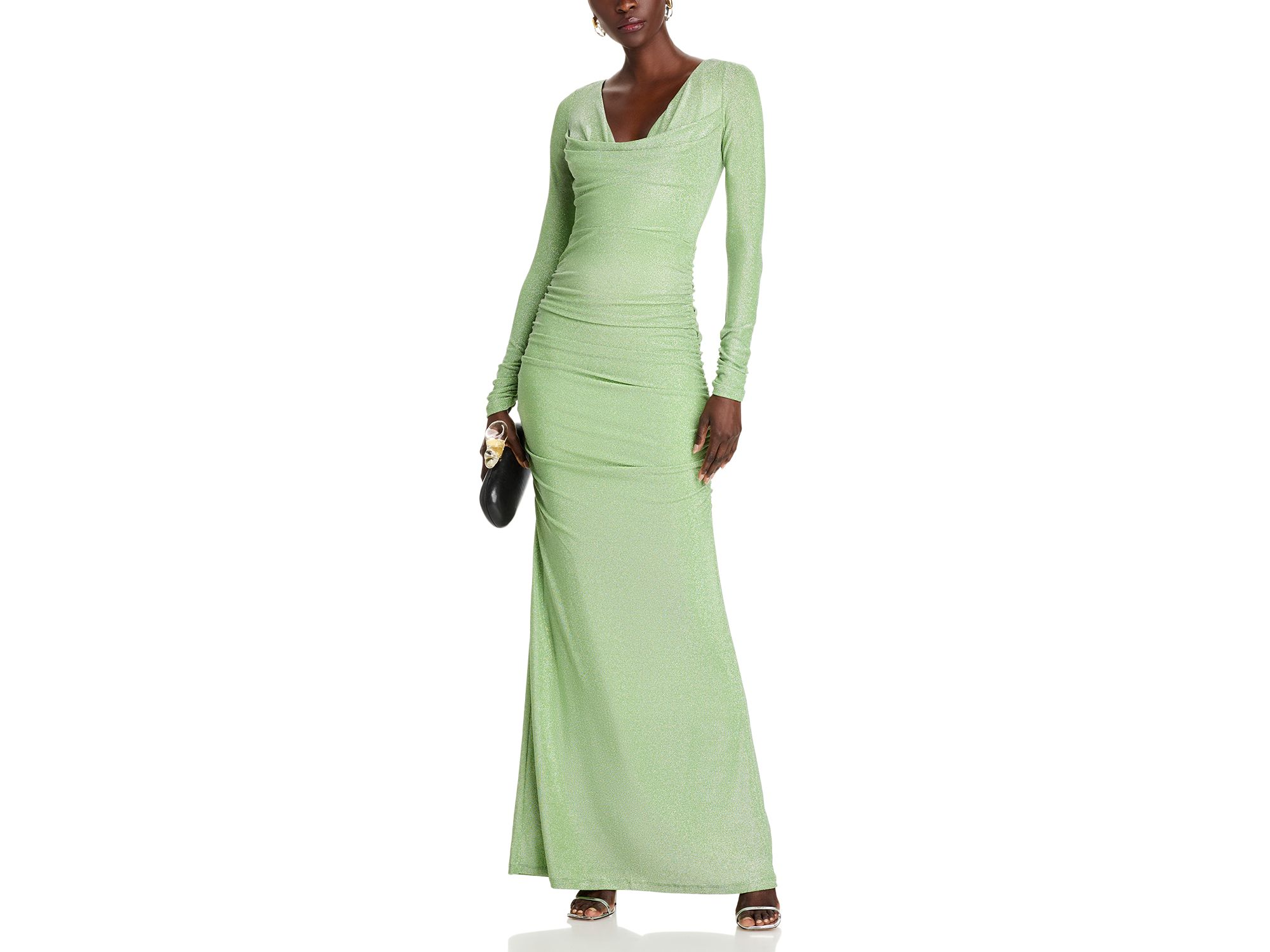 Rafaela Metallic Knit Maxi Dress — Image 4