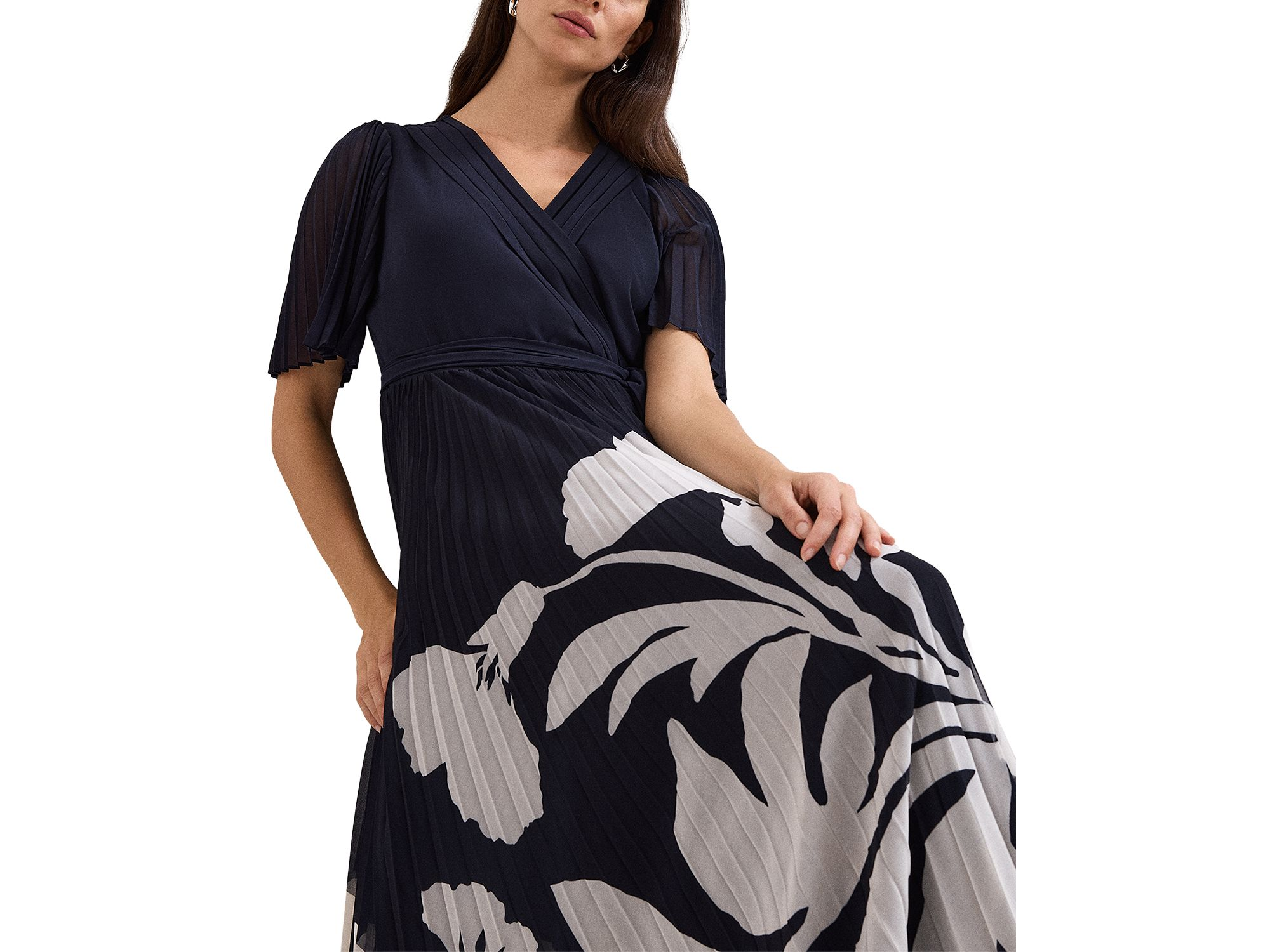 Abigail Pleated Wrap Dress — Image 5