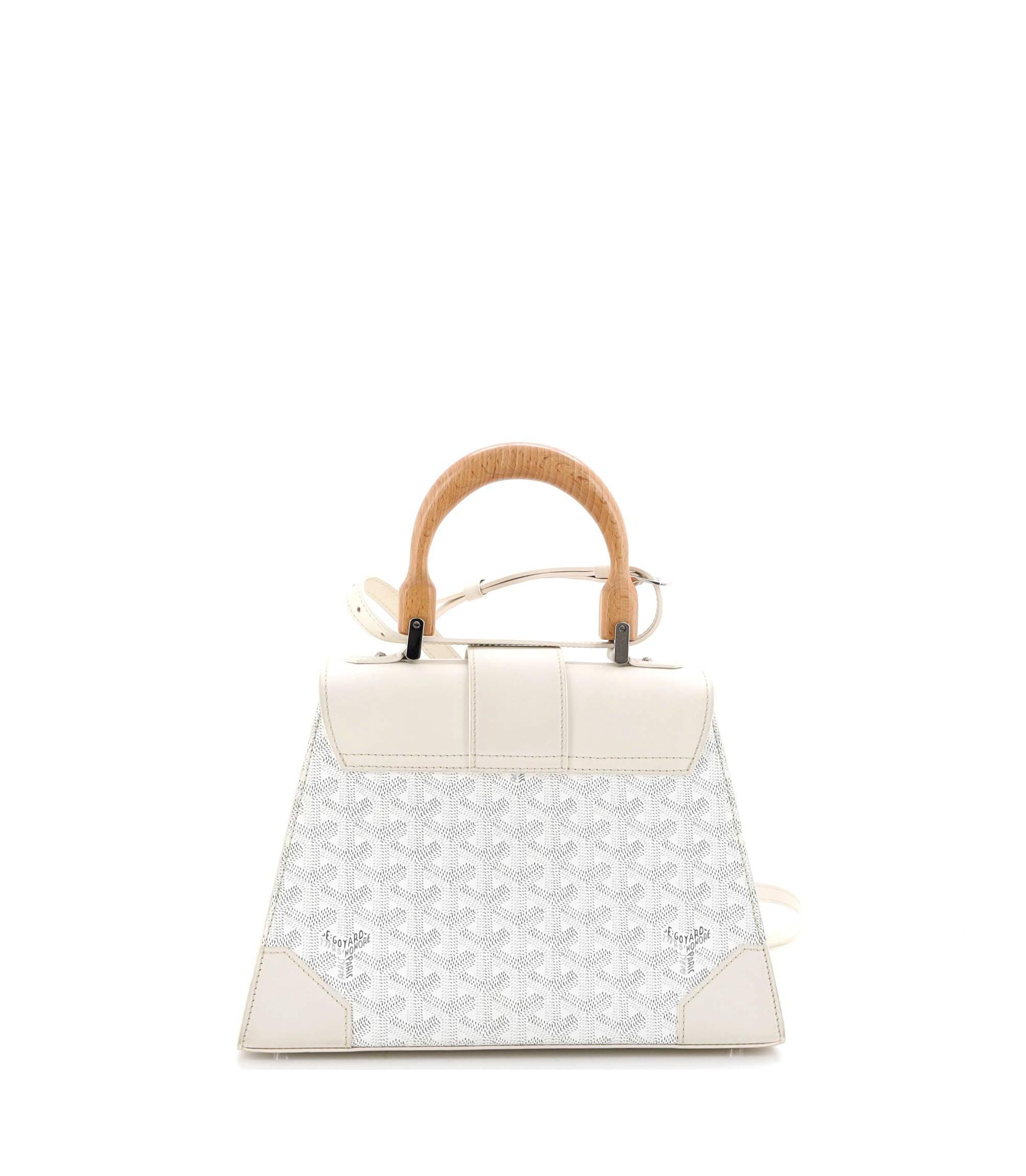 PM Saigon Top Handle Bag Coated Canvas with Leather — Image 3