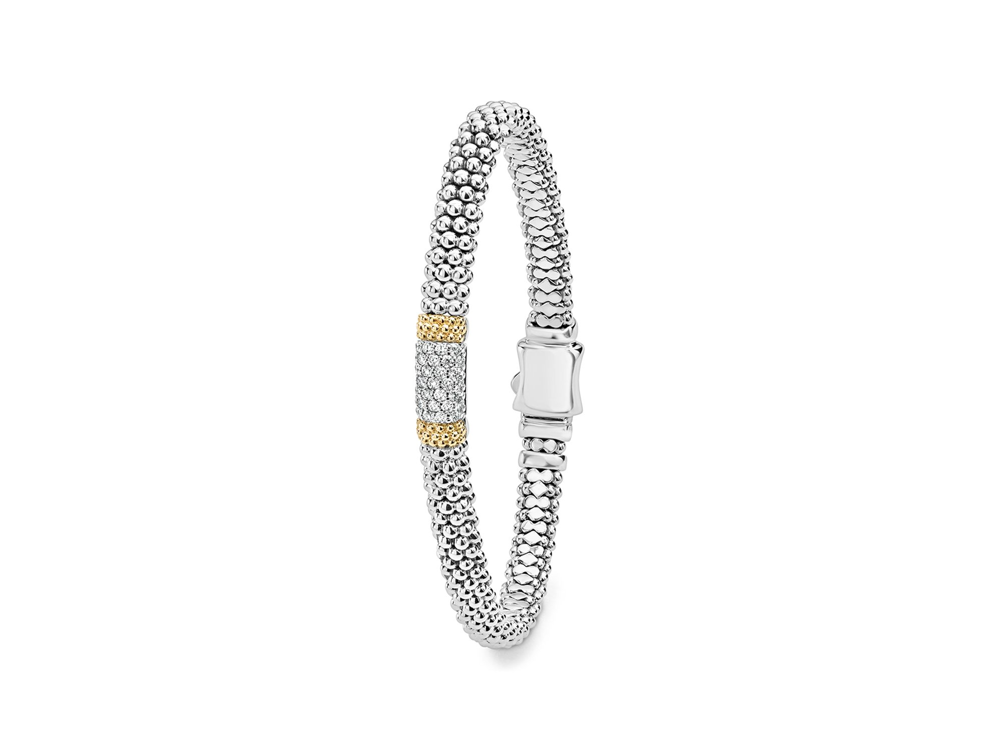 18K Gold & Sterling Silver Diamond Lux Bracelet — Image 3
