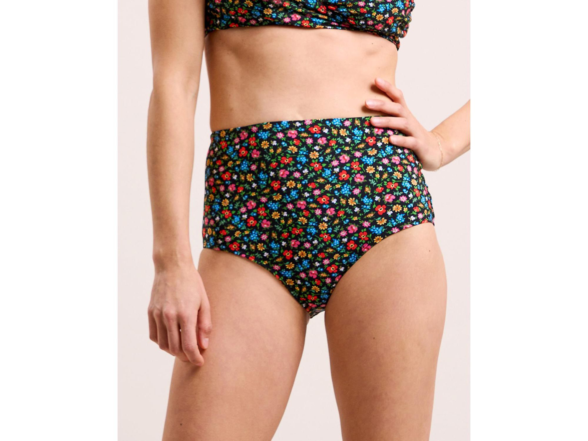 Nina High Waist Bikini Bottom - Image 1