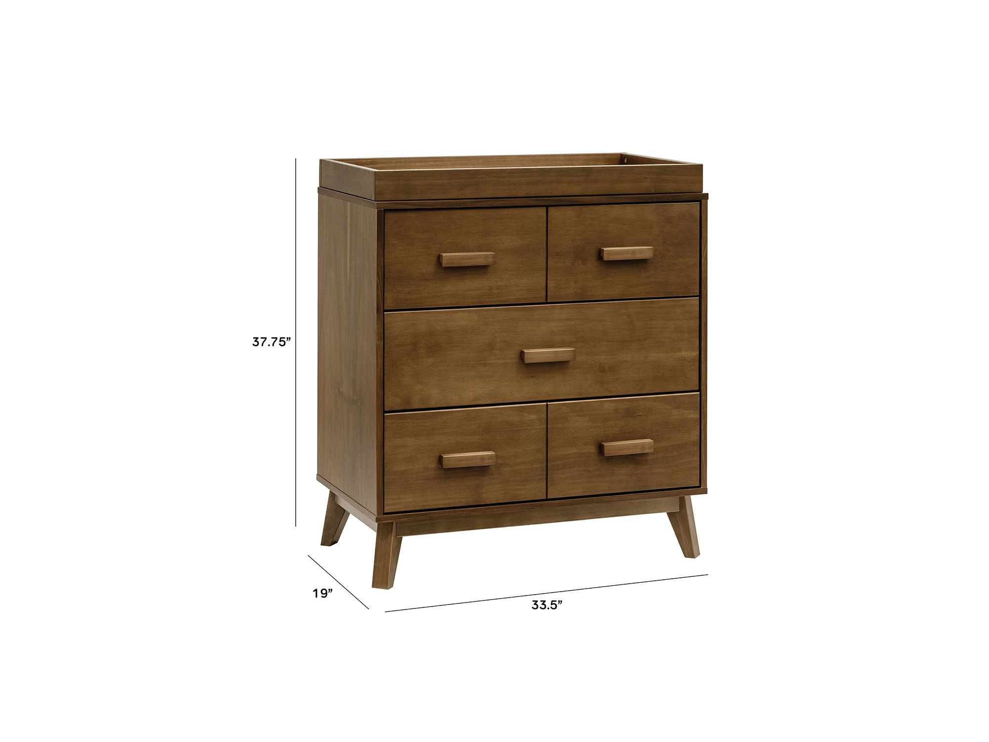 Scoot 3 Drawer Changer Dresser with Removable Changing Tray — Image 6