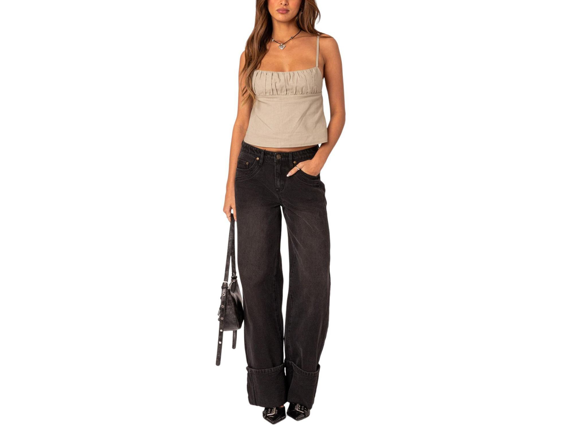 Linen Look Open Back Top — Image 5