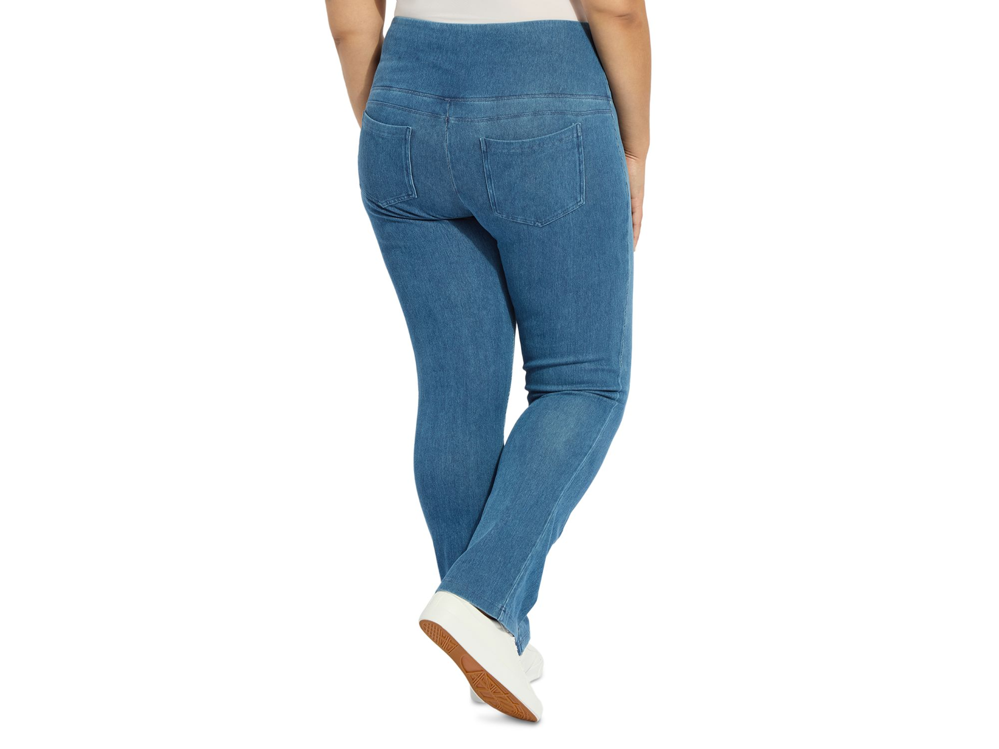 Plus Straight Leg Jeans in Black — Image 5