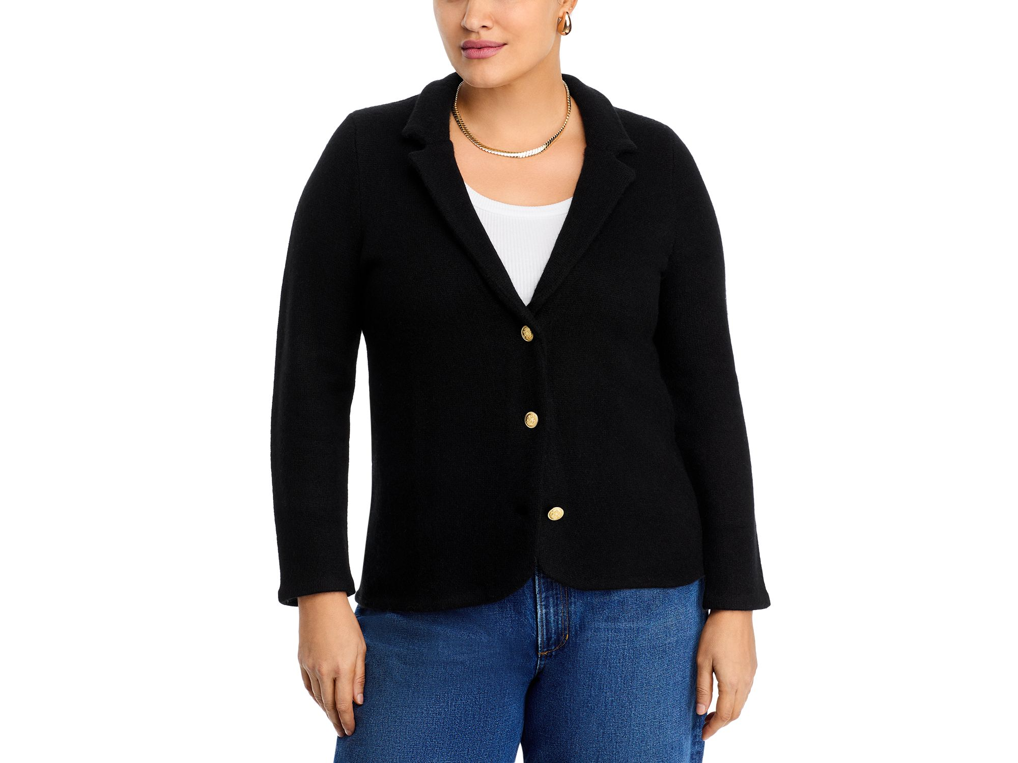 100% Cashmere Notch Lapel Blazer - Exclusive — Image 4