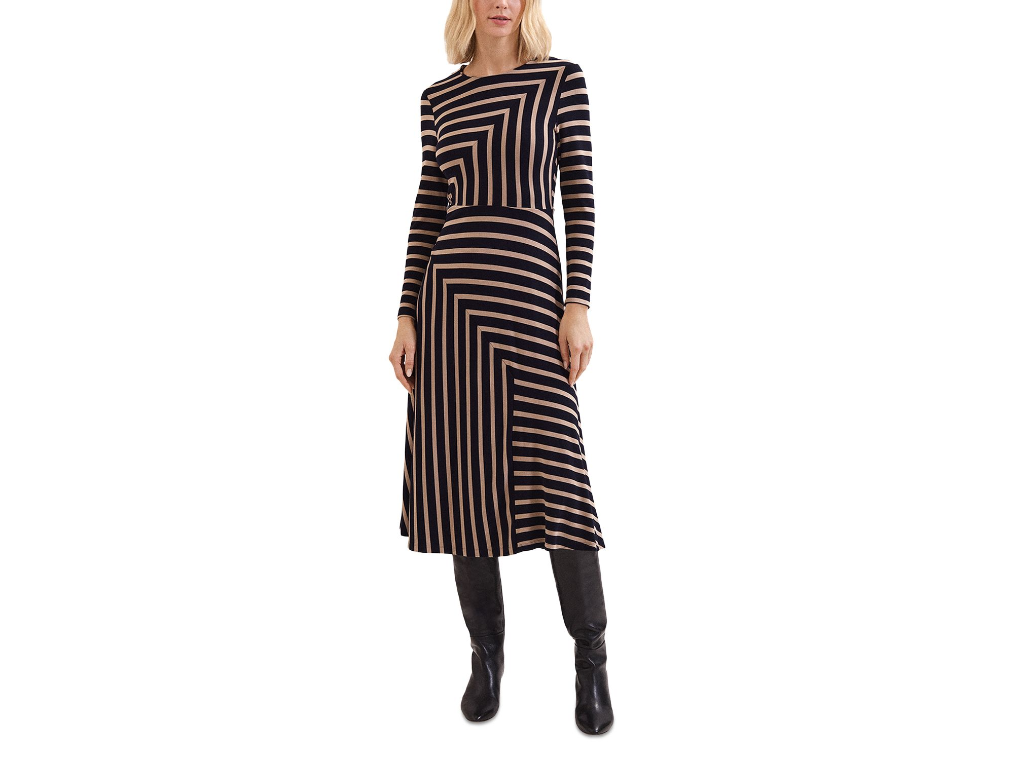 Mia Striped Midi Dress — Image 8