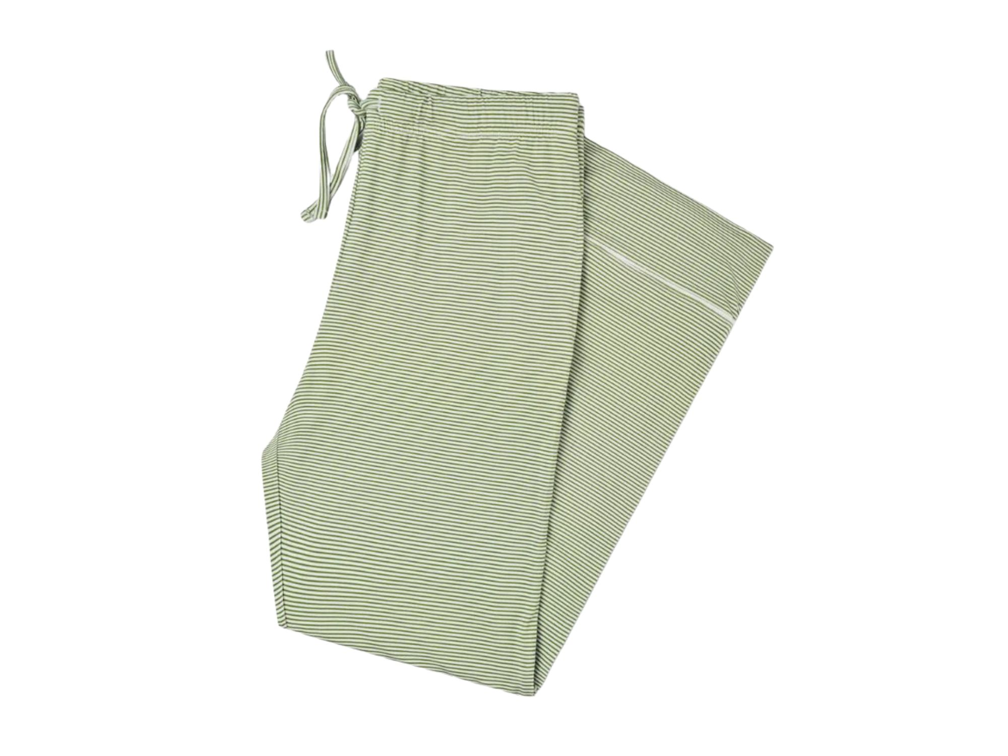 Evergreen Stripe Bamboo Pajama Set — Image 4