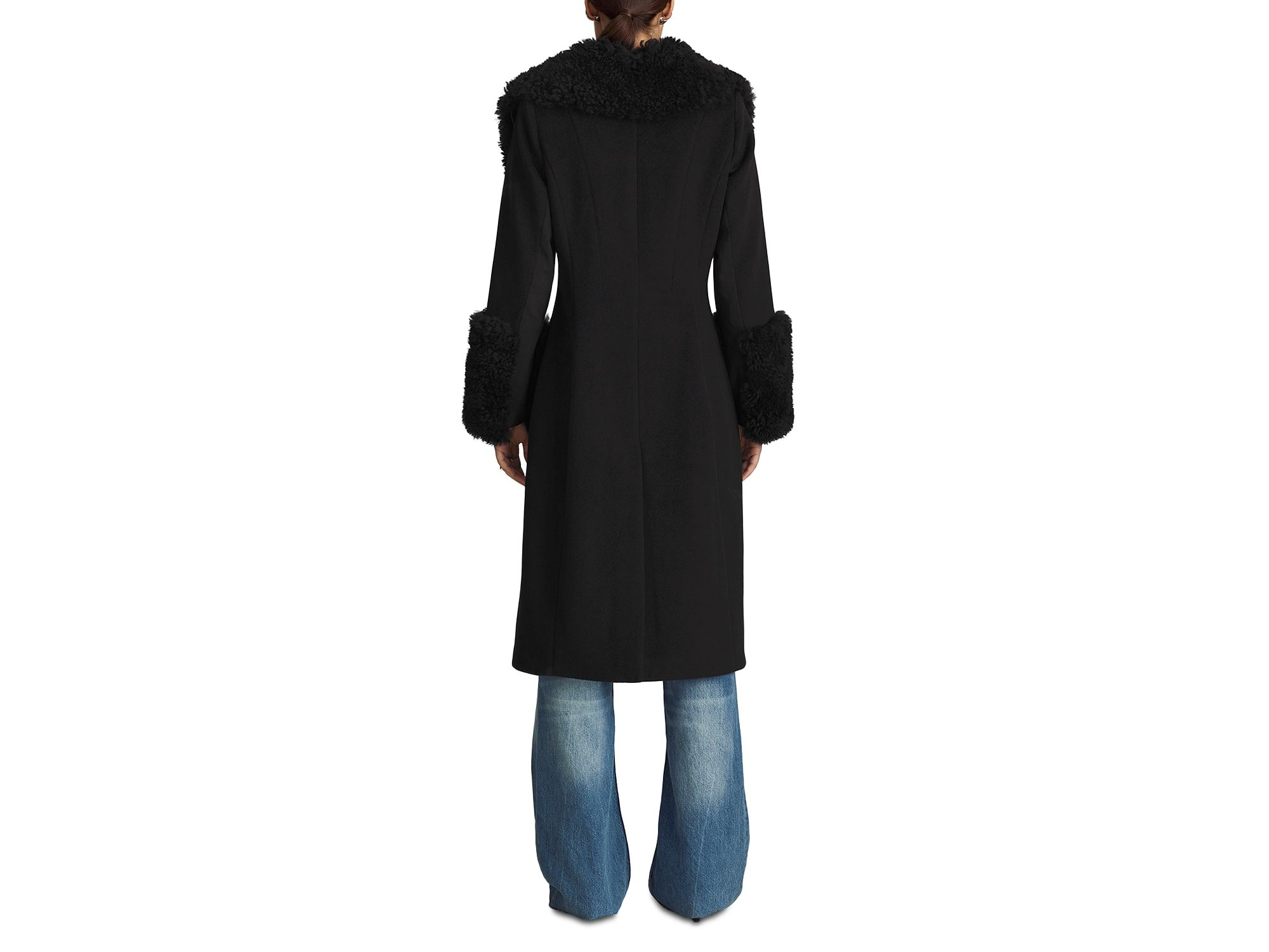 Athena Shearling Trim Coat — Image 6