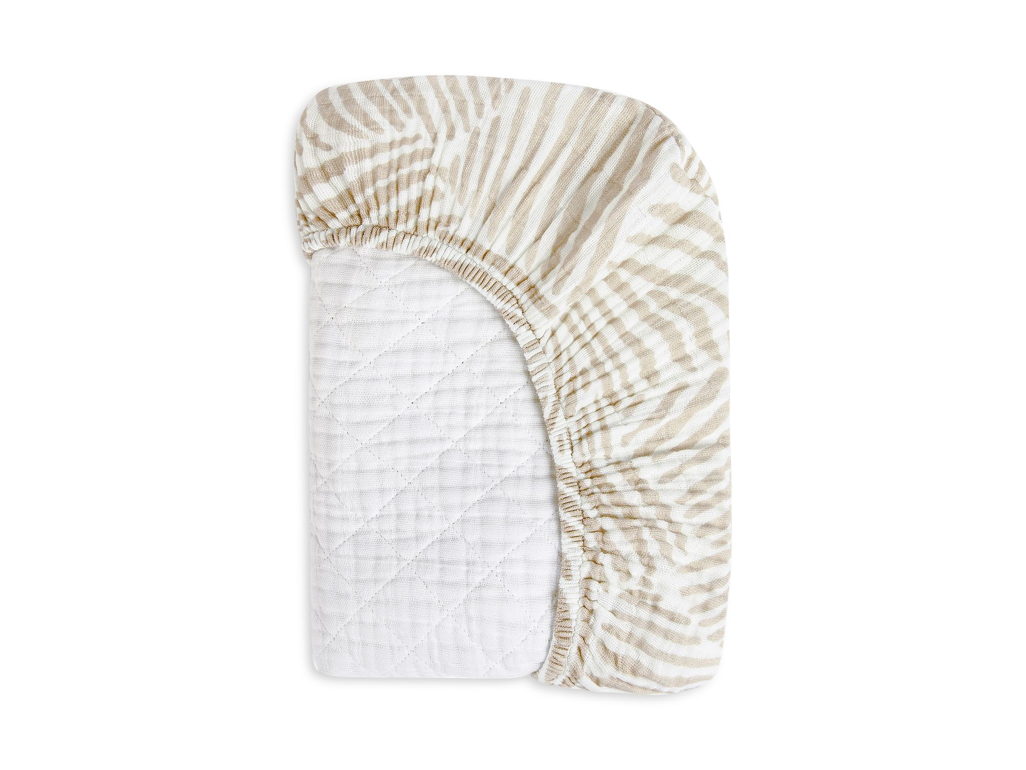 Quilted Changing Pad Cover in GOTS Certified Organic Muslin Cotton — Image 3