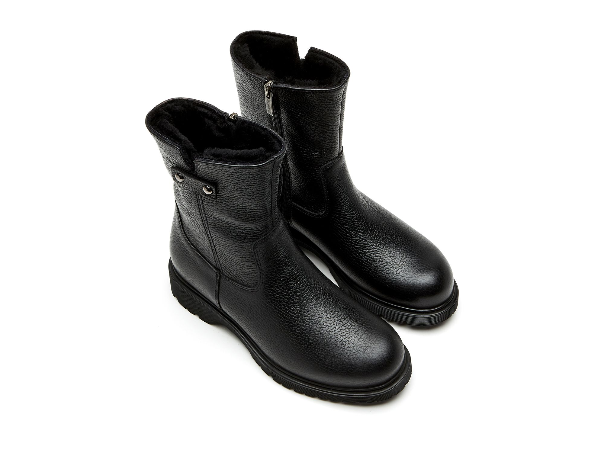 Women's Hogan City Dry™  Shearling-Lined Pebbled Leather Ankle Boots — Image 3