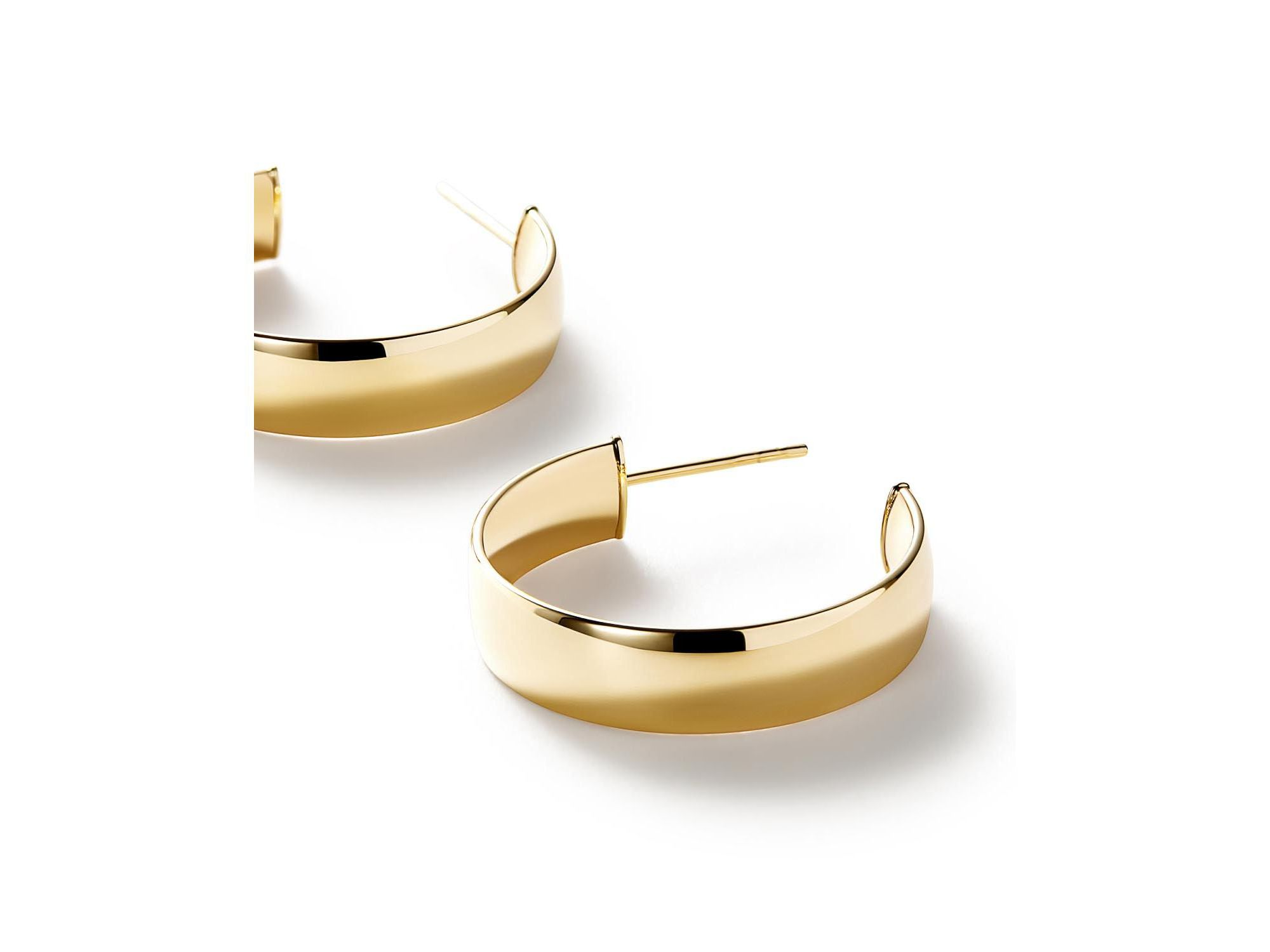 10K Gold Bold Hoops Medium — Image 4