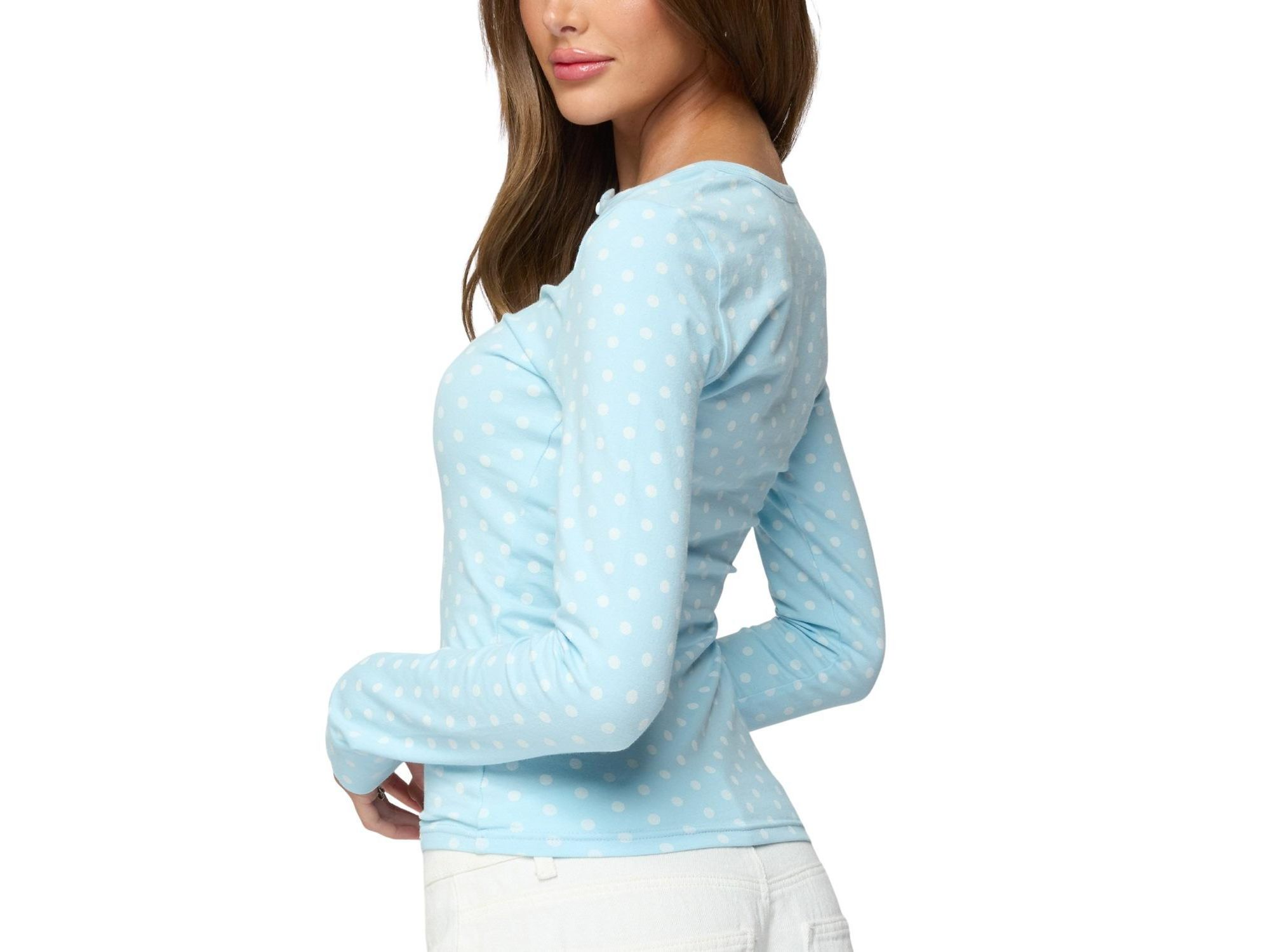Keana Polka Dot Henley Top — Image 3