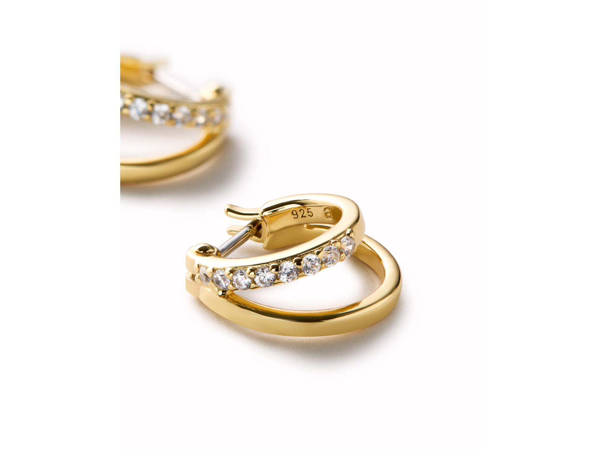Toda Mini Double Hoop Earrings — Image 6