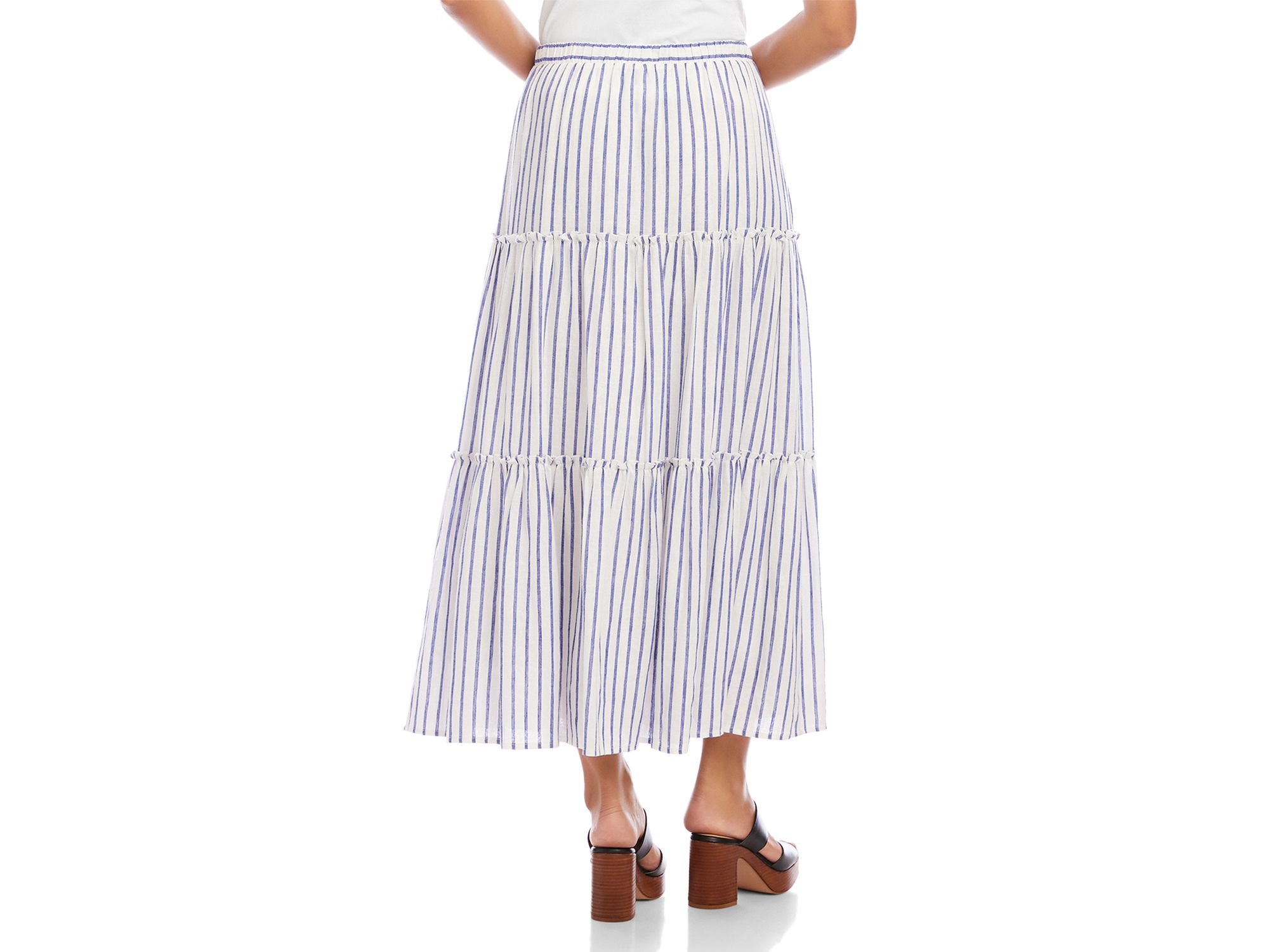 Stripe Tiered Midi Skirt — Image 3