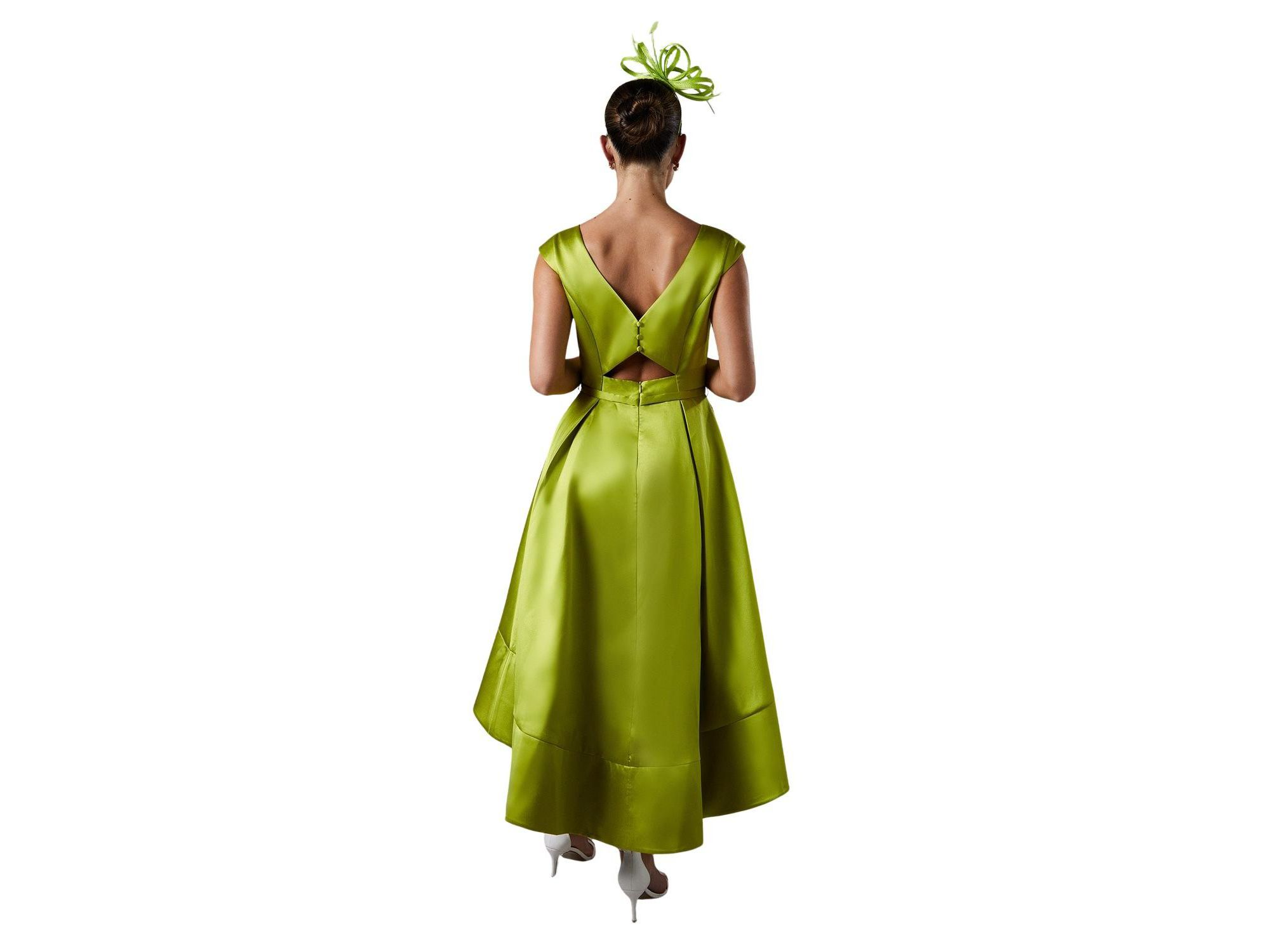 High Low Twill Midi Dress — Image 4