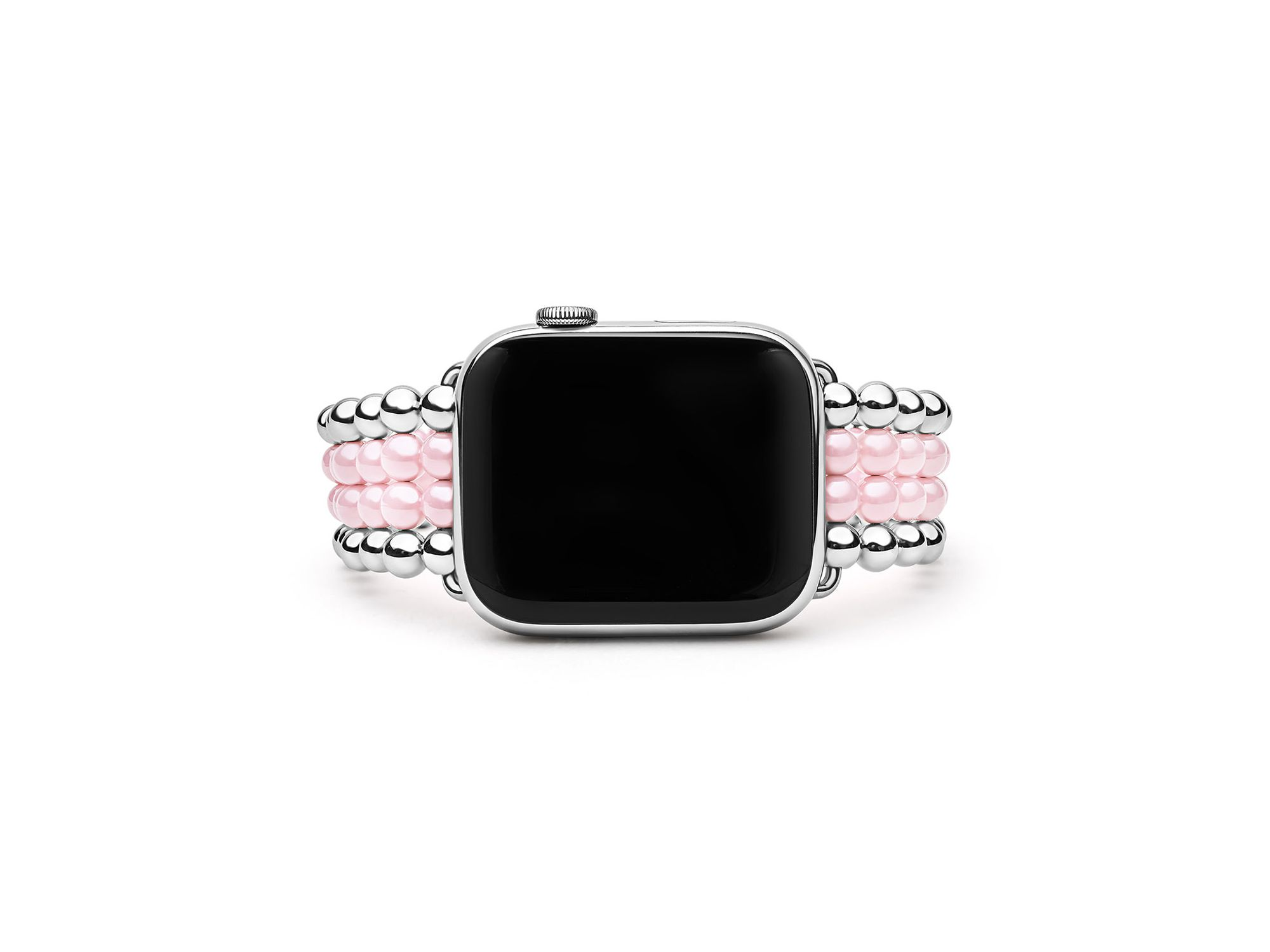 Stainless Steel & Pink Ceramic Smart Caviar Watch Band for Apple Watch® — Image 6