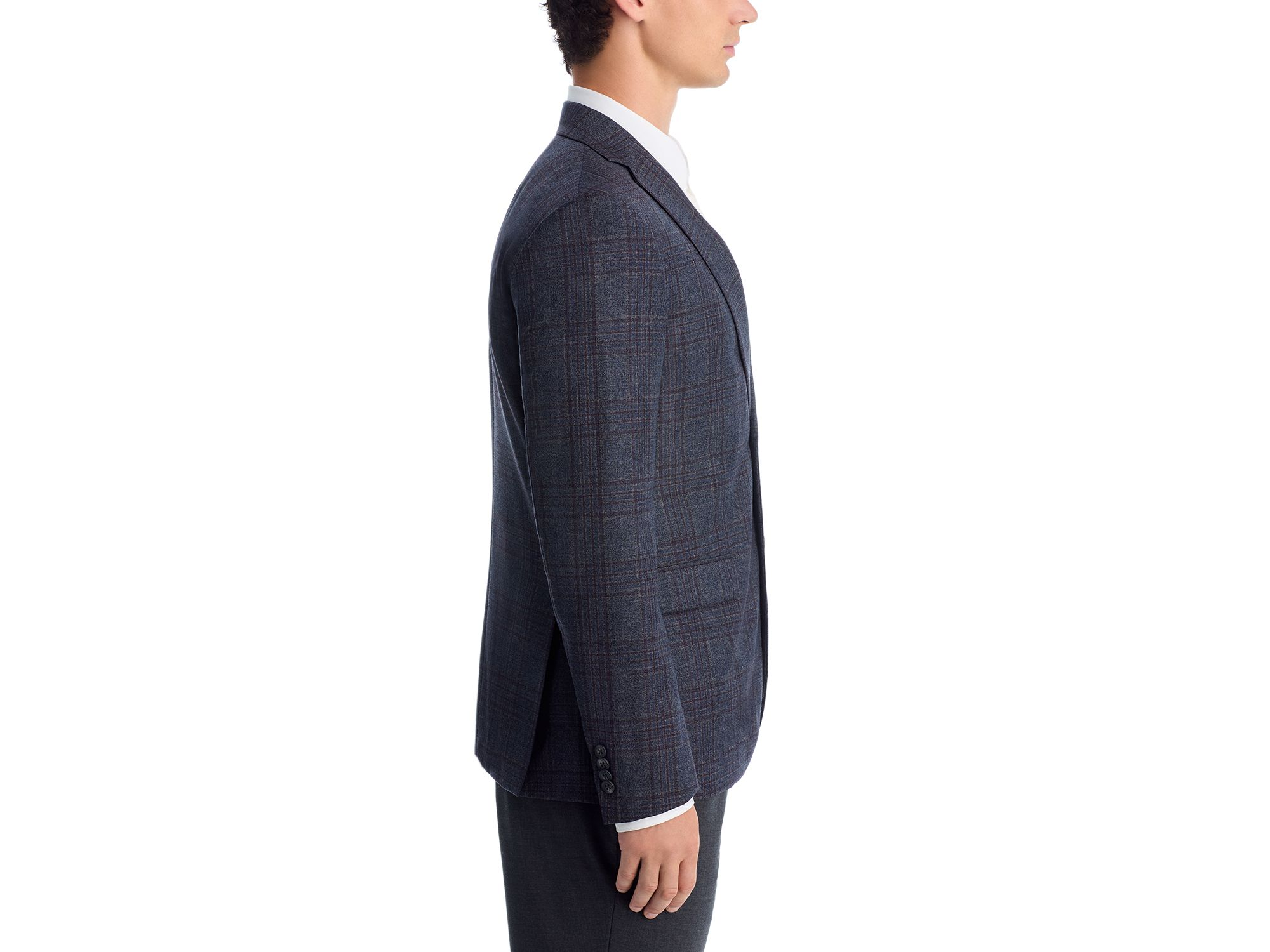 Slim Fit Plaid Sport Coat — Image 5