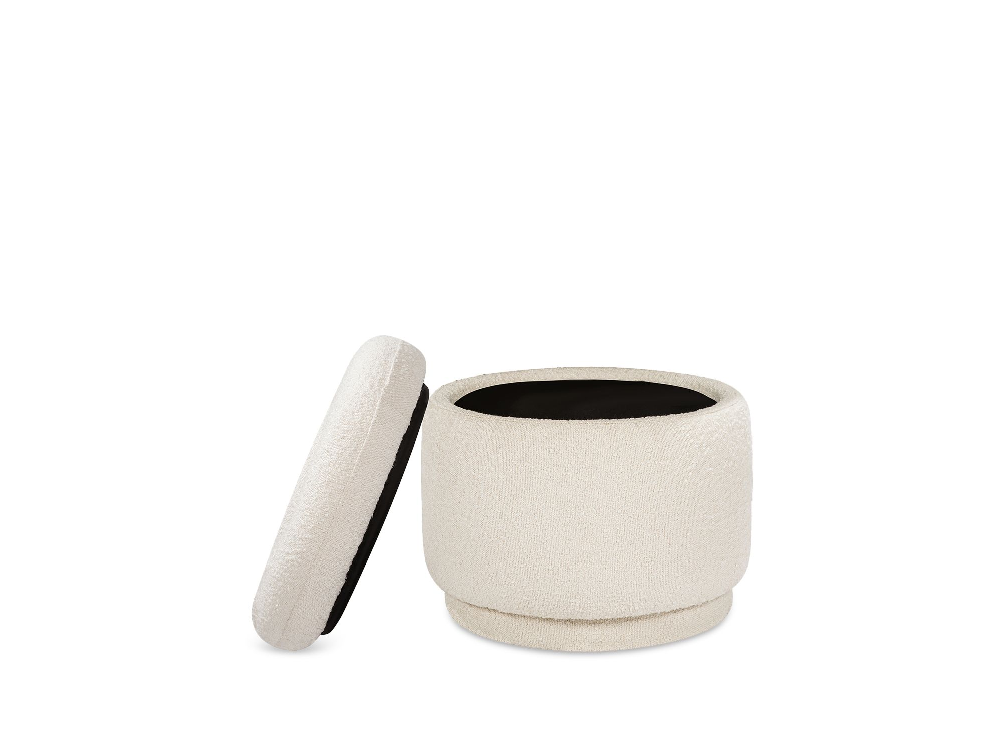Enoki Bouclé Storage Ottoman — Image 11