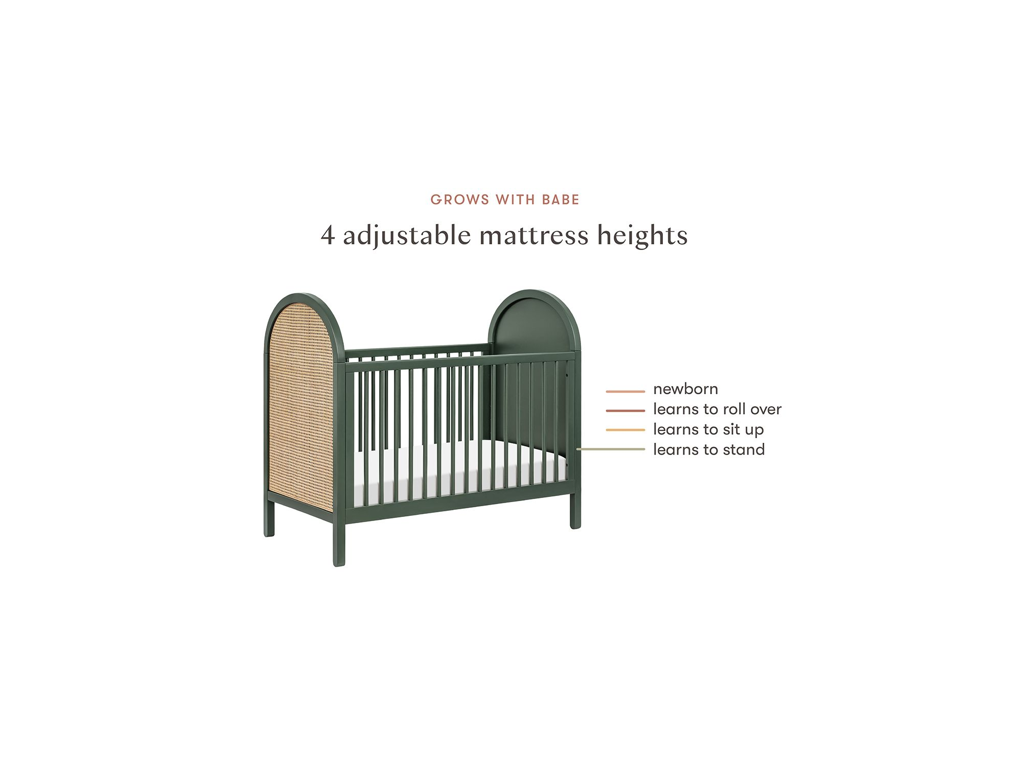 Bondi 3 in 1 Convertible Crib with Toddler Bed Conversion Kit — Image 14