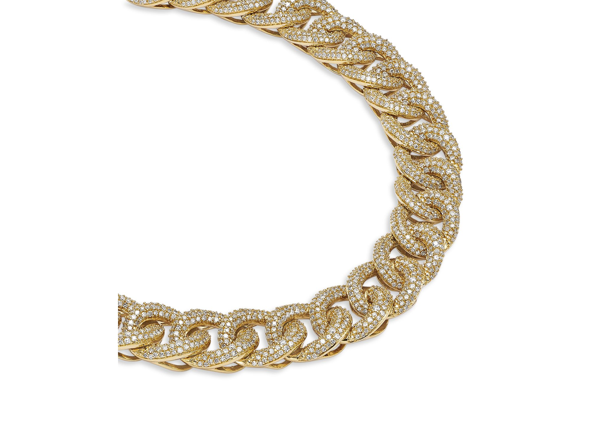 Diamond Pavé Link Bracelet in 14K Yellow Gold, 4.0 tcw — Image 3