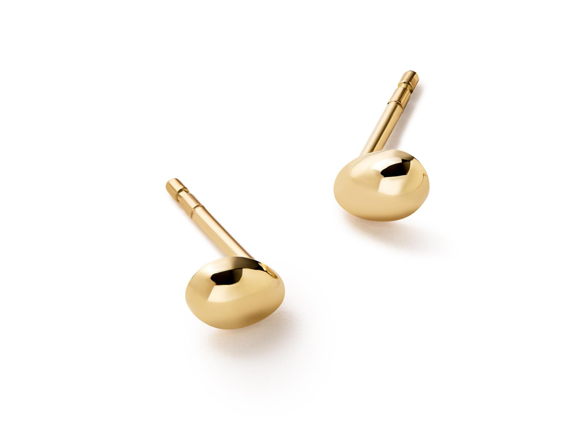 Gold Stud Earrings - Gold Mini Teardrop Studs — Image 5