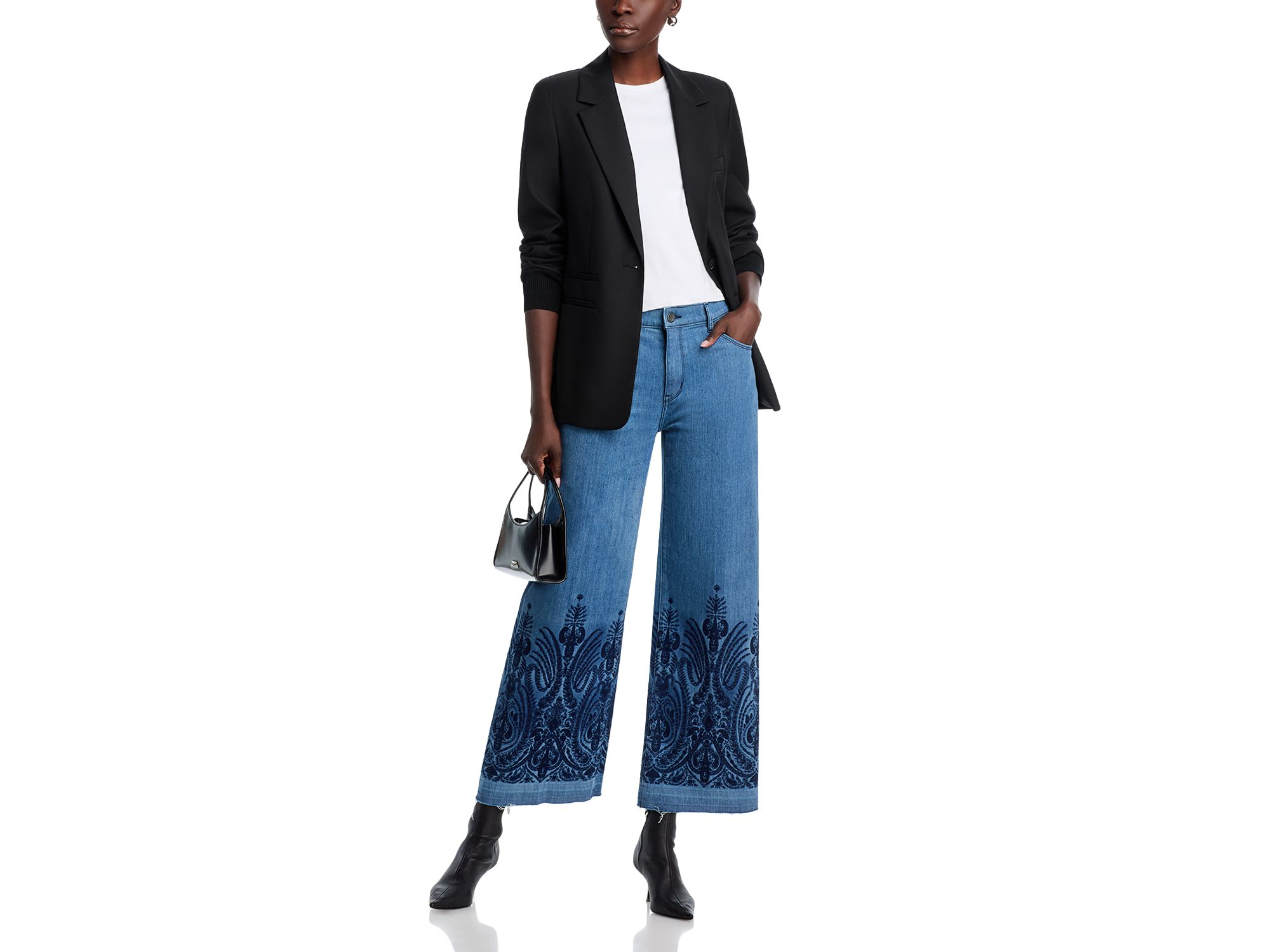 Shira High Rise Wide Leg Jeans in Indigo — Image 4