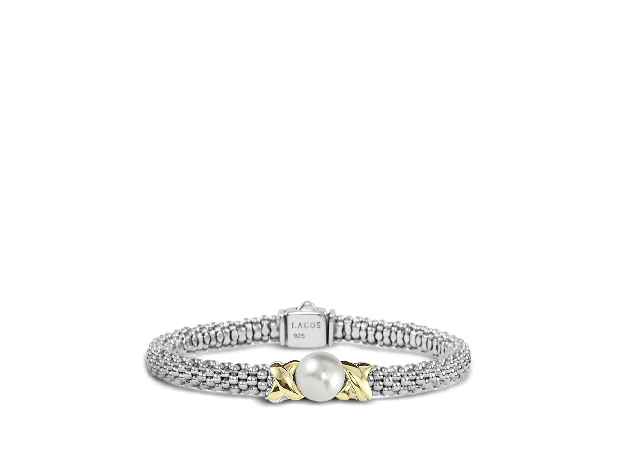 Sterling Silver "Luna" Cultured Freshwater Pearl Rope Bracelet — Image 3