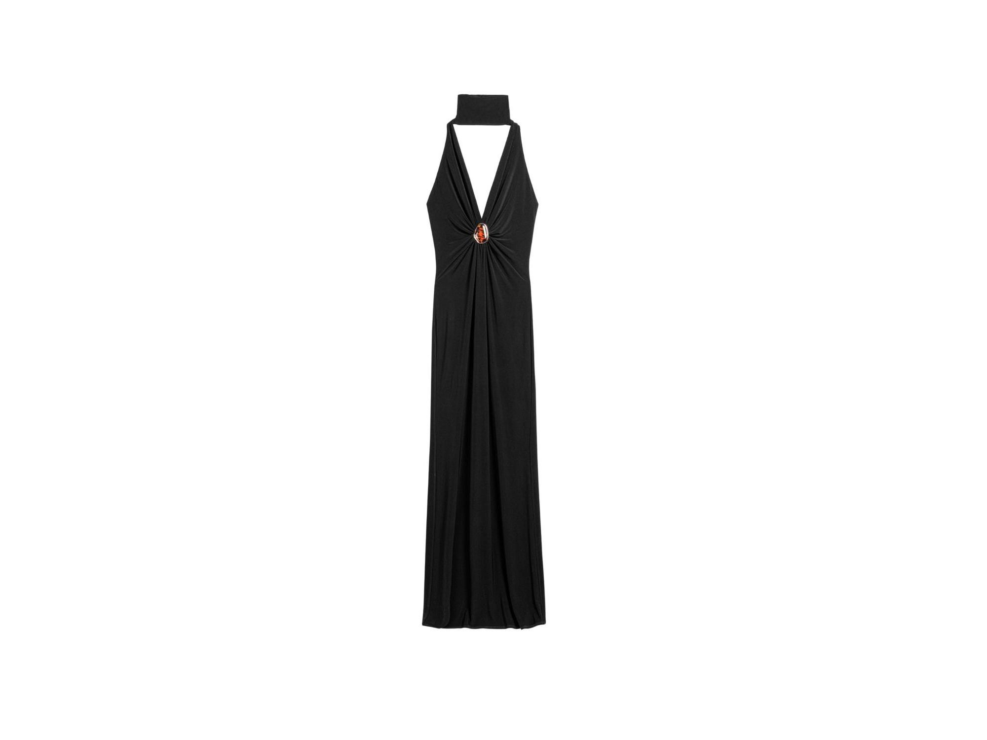 Halter-Neck Draped Maxi Dress — Image 8
