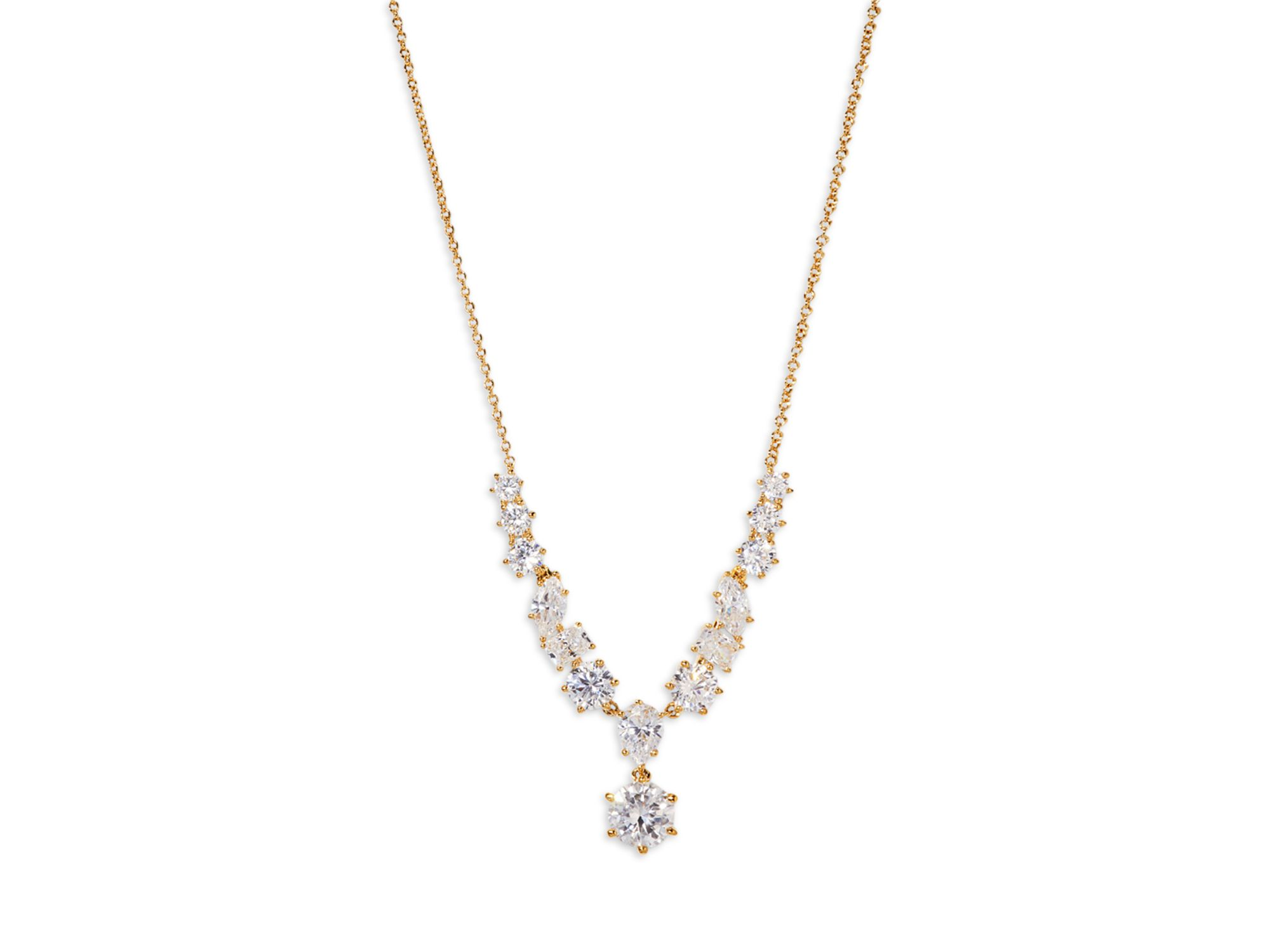 BTRX Mixed Cubic Zirconia Statement Necklace, 18"-20" — Image 3