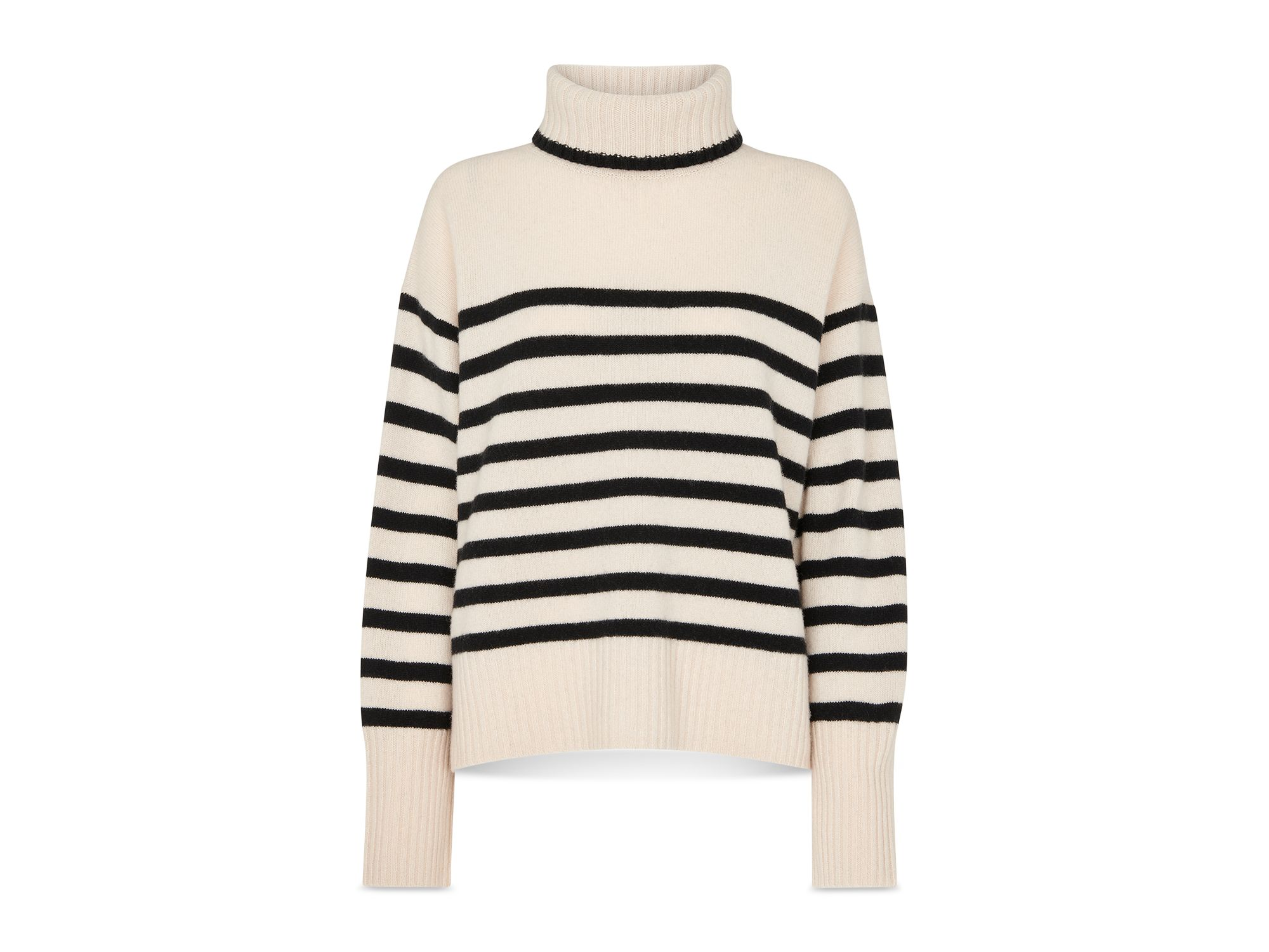 Stripe Wool Roll Neck Sweater — Image 4