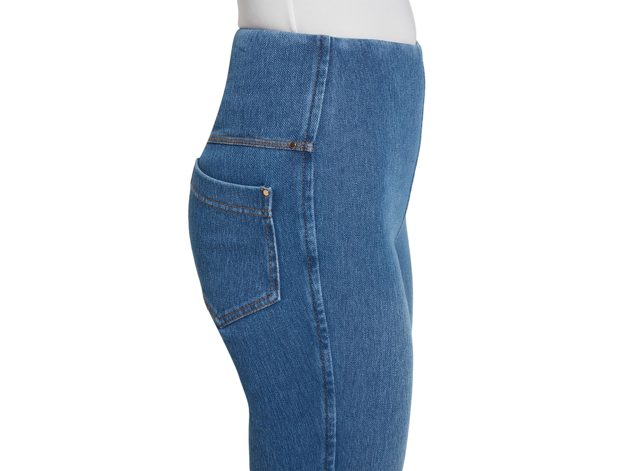 High Rise Ankle Baby Bootcut Jeans in Mid Wash — Image 3