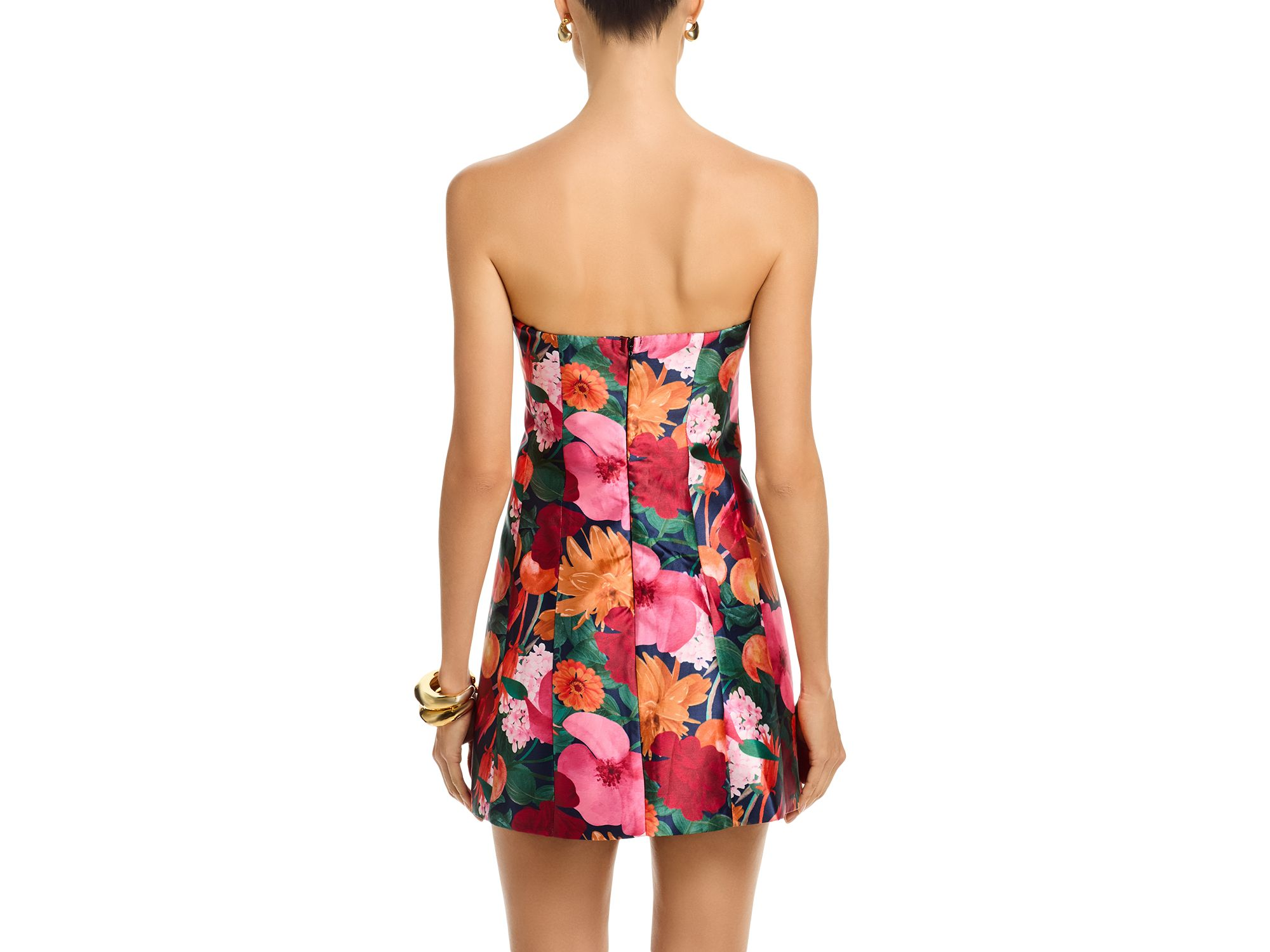 Strapless Floral & Fruit Strapless Mini Dress - Exclusive — Image 3