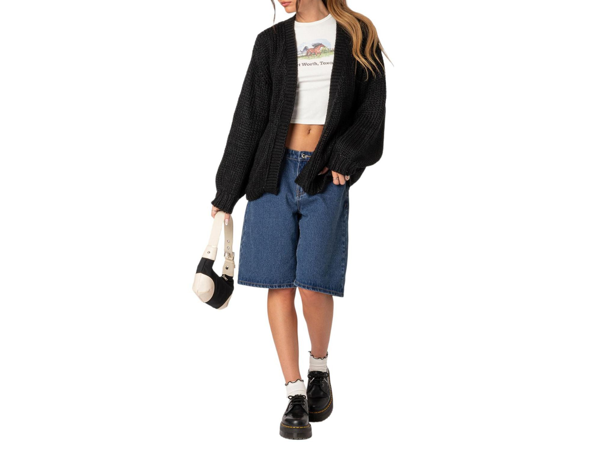 Anina Oversized Knit Cardigan — Image 5