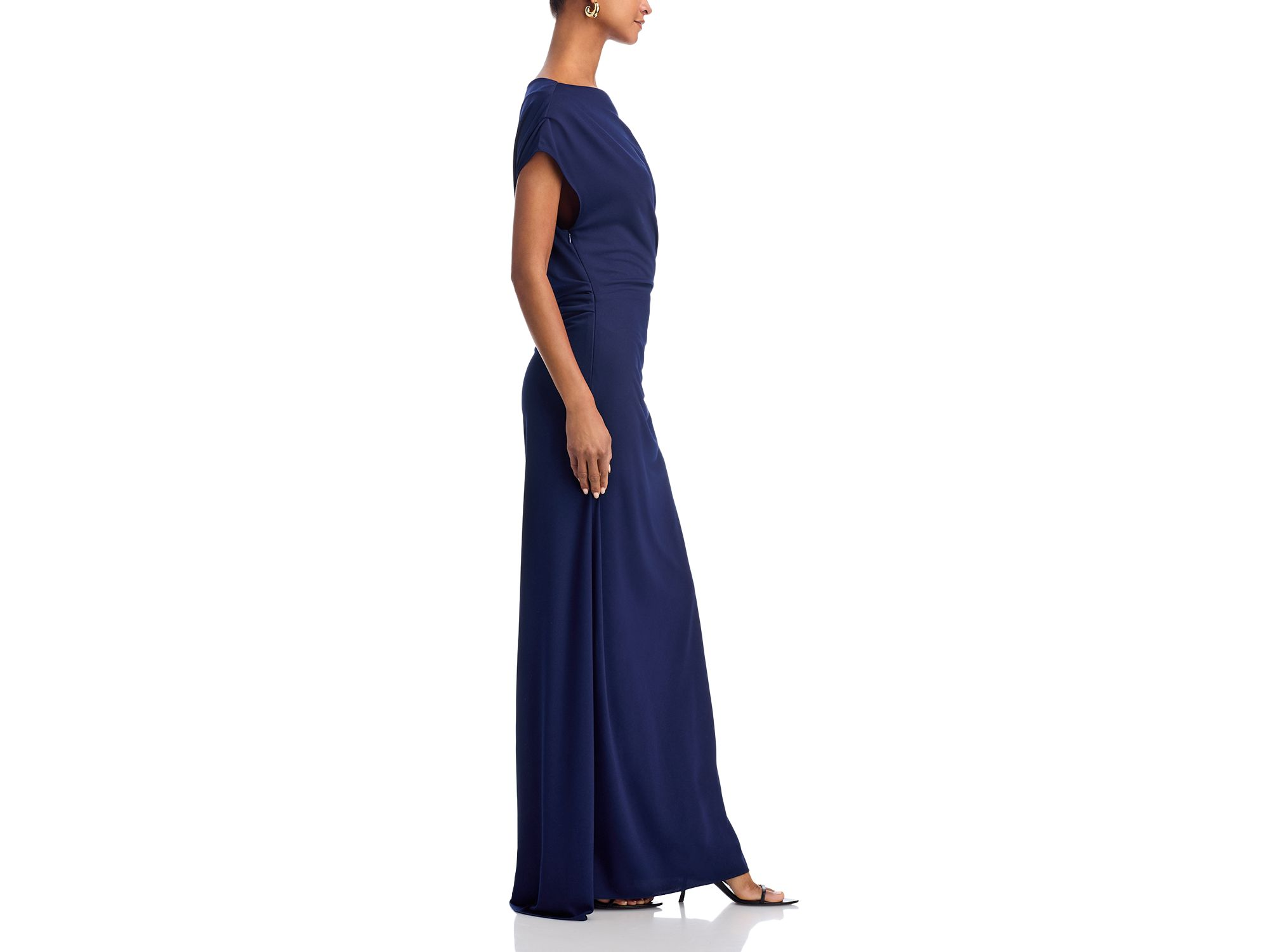Off-the-Shoulder Ruched Jersey Gown - Exclusive — Image 5