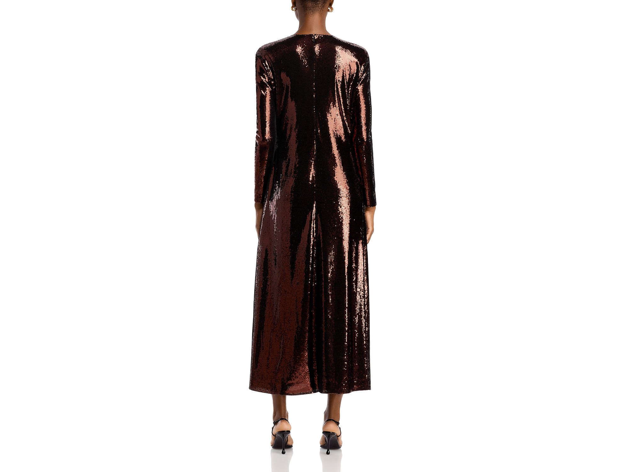 Sequined Long Sleeve Dress — Image 4