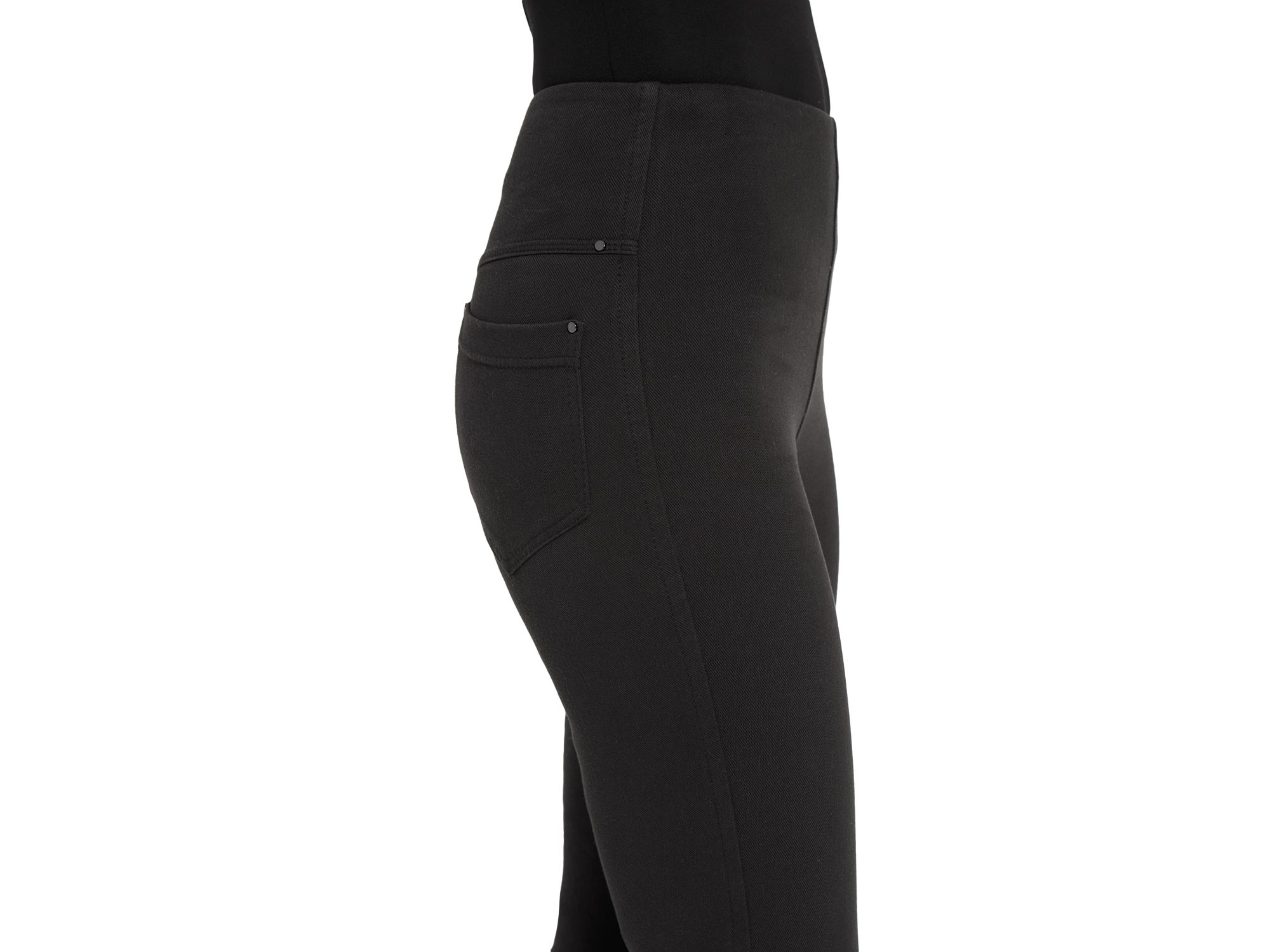 High Rise Ankle Baby Bootcut Jeans in Black — Image 3