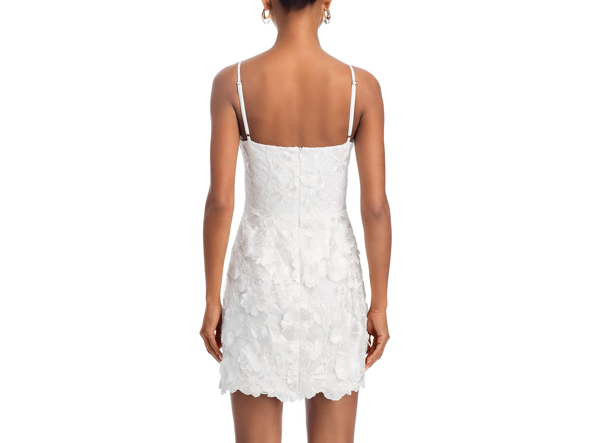 3D Flower Spaghetti Strap Mini Dress - Exclusive — Image 3