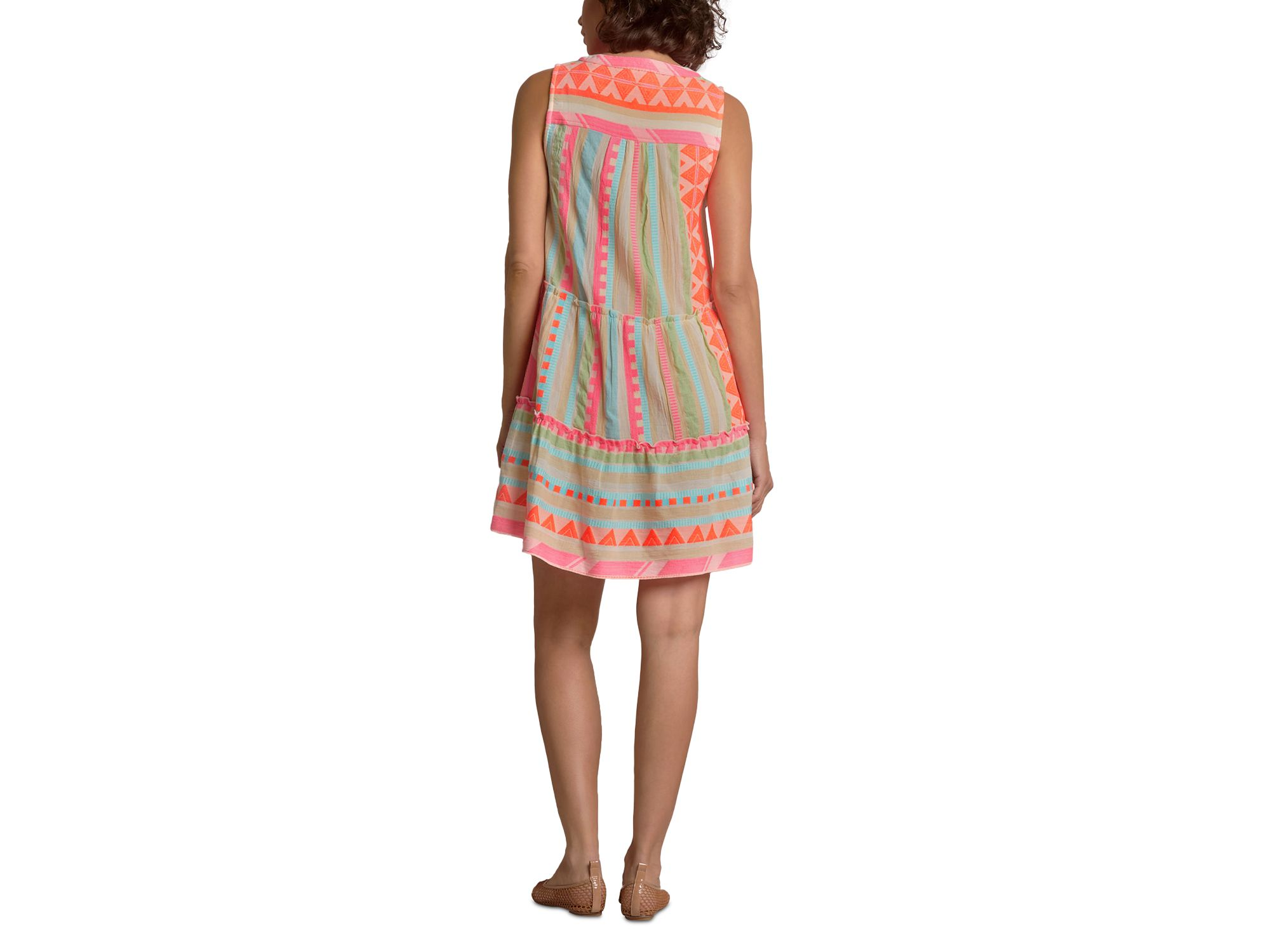 V Neck Mini Swim Cover-Up Dress — Image 3