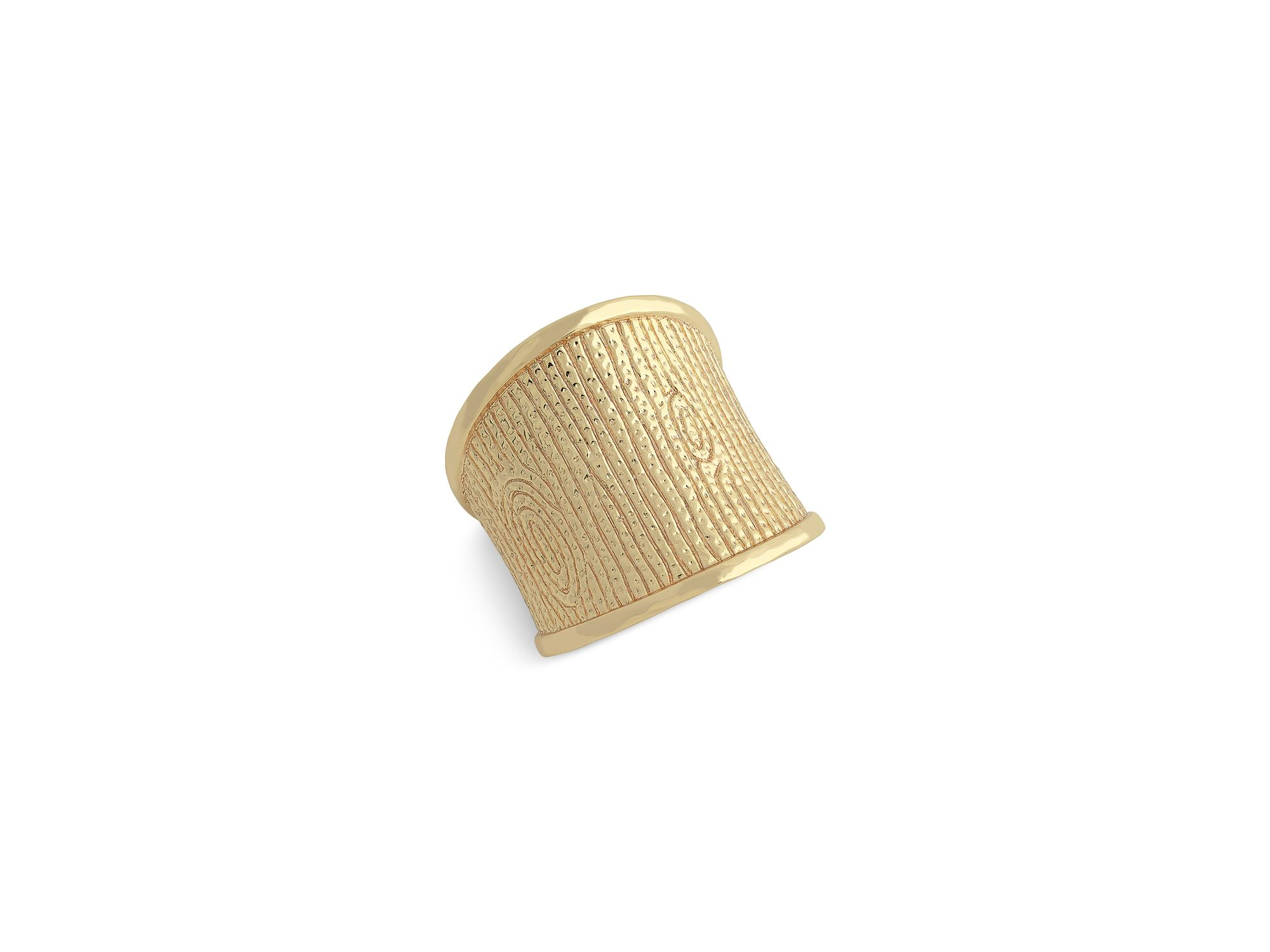 Enchanted Forest 18K Yellow Gold Plated Bark Ring — Image 3