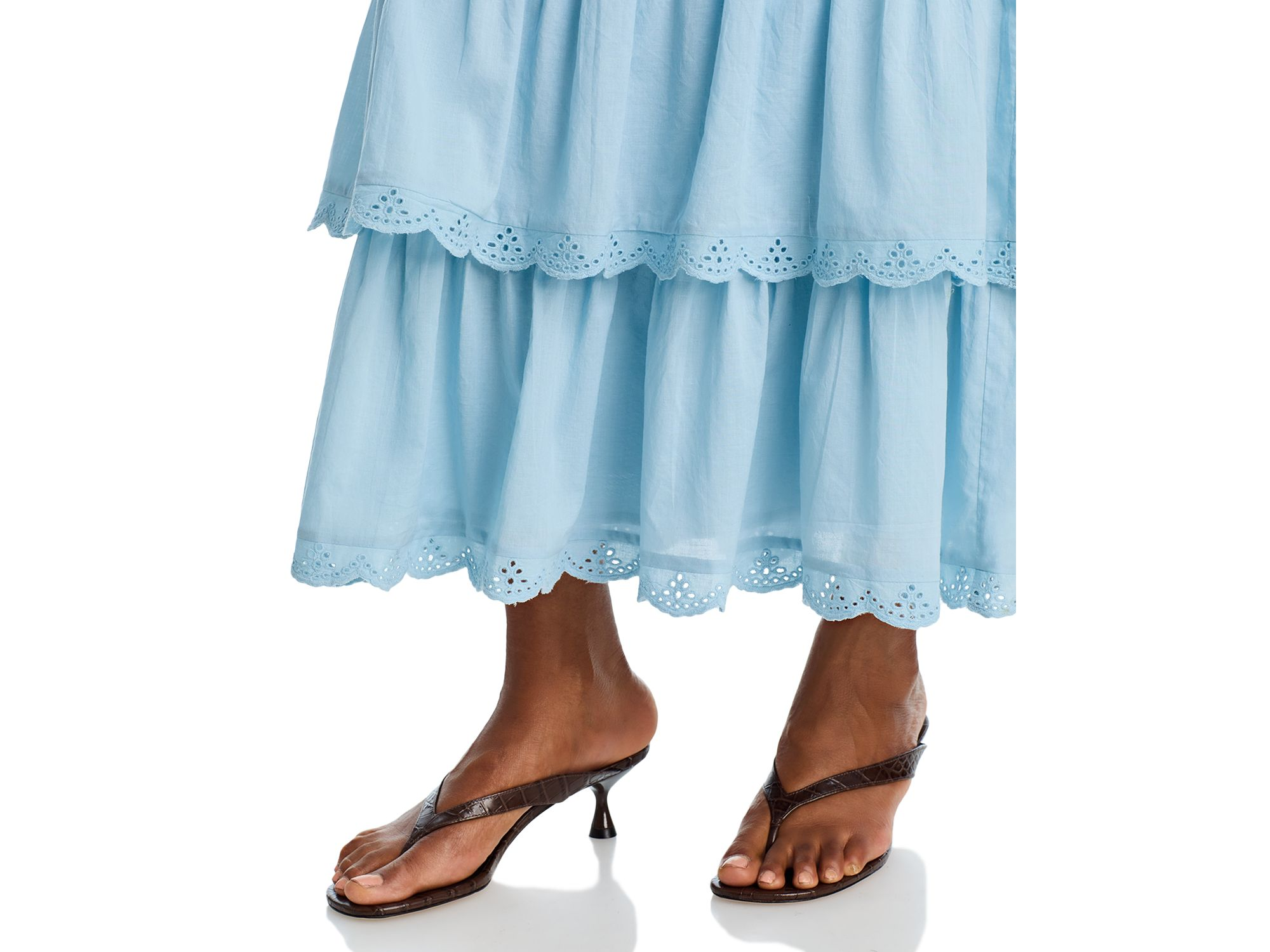 Eyelet Trim Top & Eyelet Trim Midi Skirt — Image 3