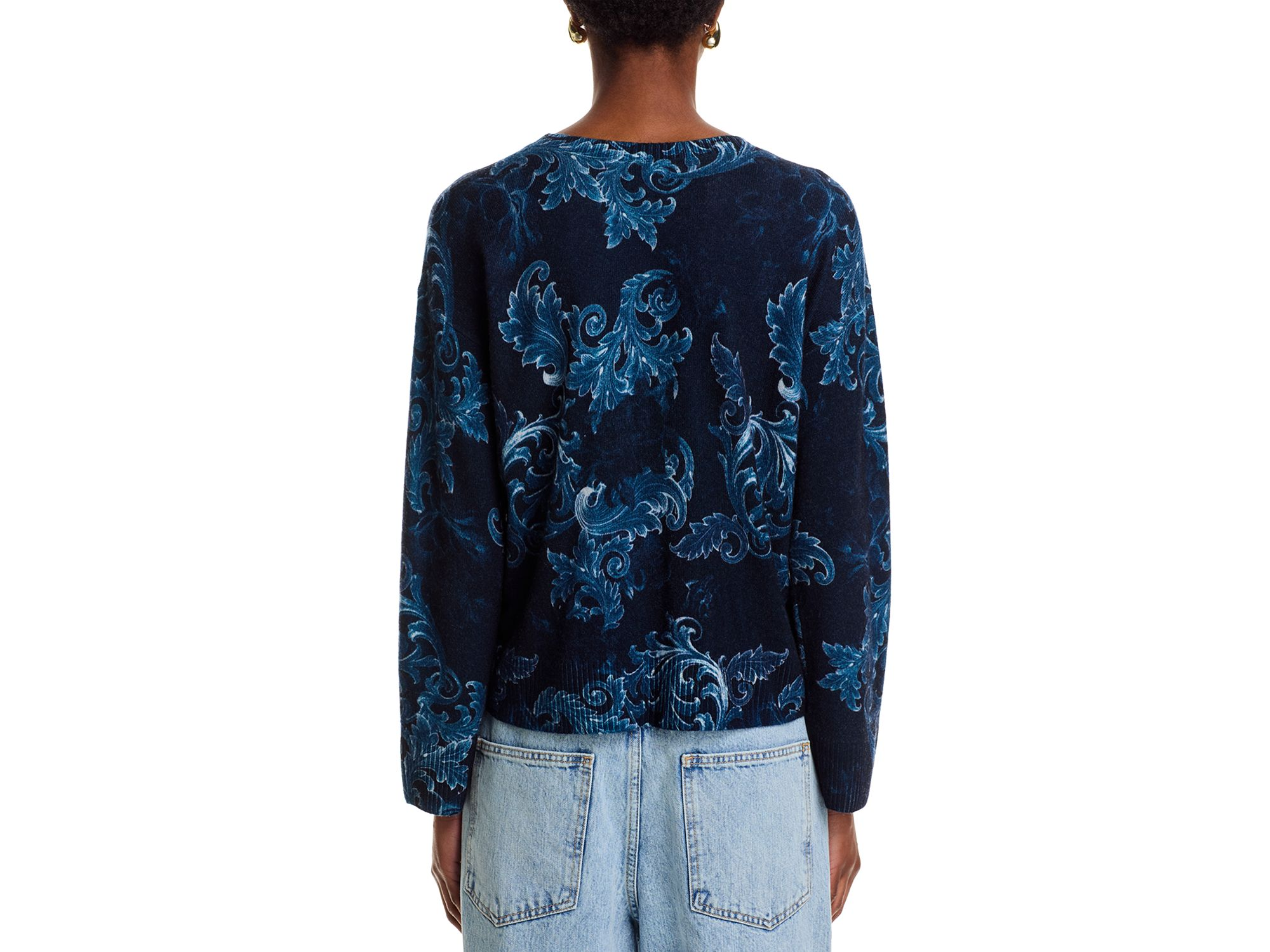 Printed Floral Crewneck Sweater - Exclusive — Image 3