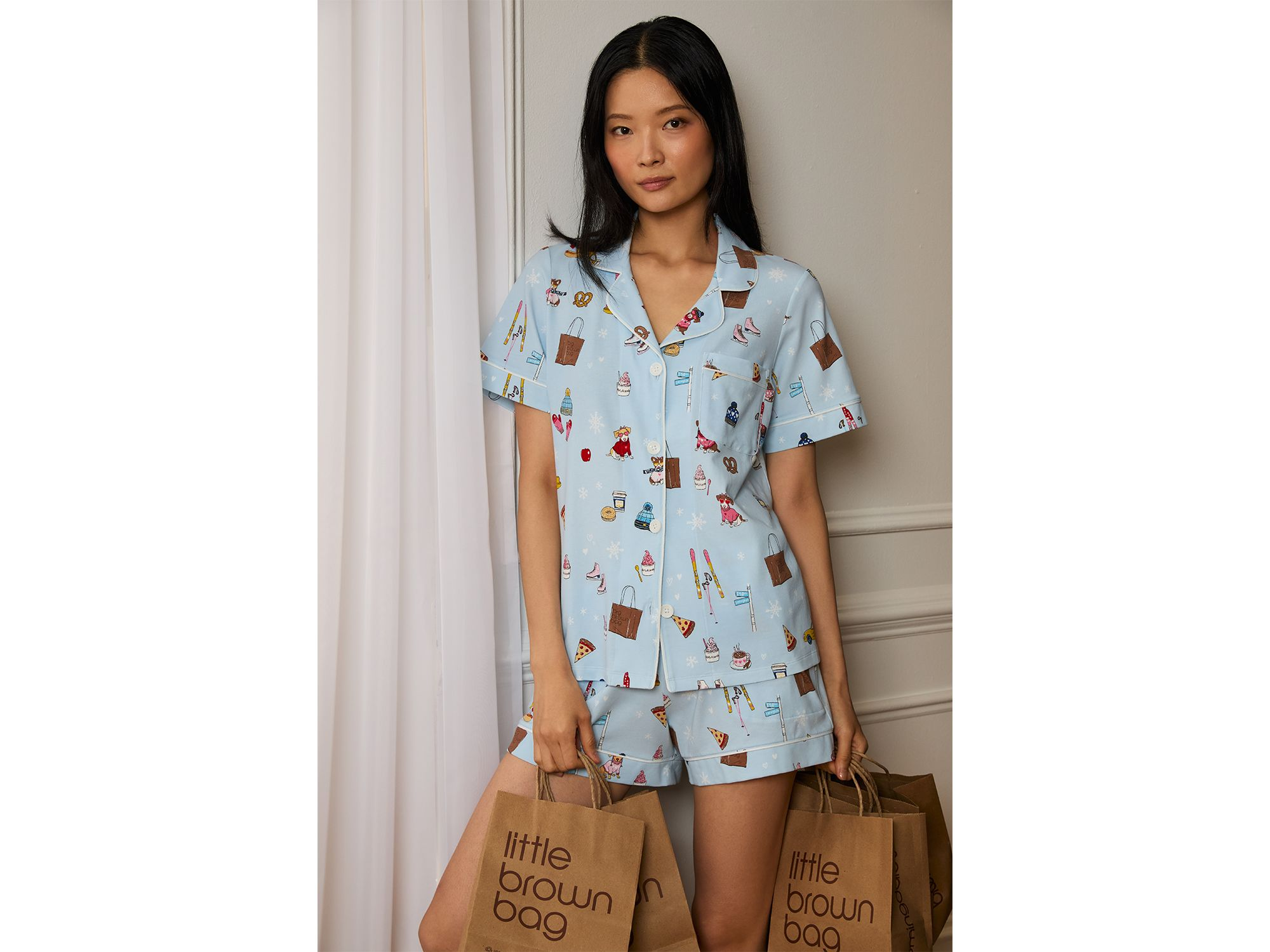 Printed Short Pajama Set - Exclusive — Image 3