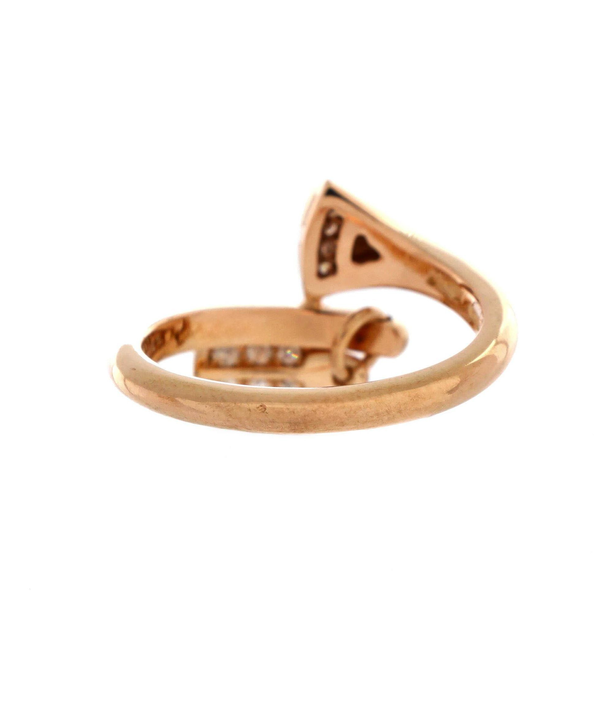 Divas' Dream Charm Ring 18K Rose Gold with Diamonds — Image 3